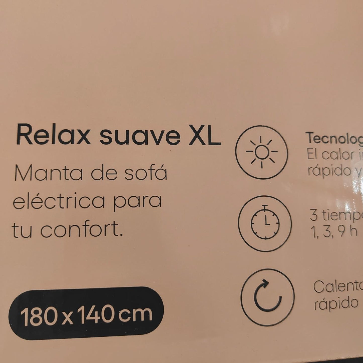 DAGA Manta tÃ©rmica elÃ©ctrica de SofÃ¡ Relax Suave XL TecnologÃ­a Intellisense