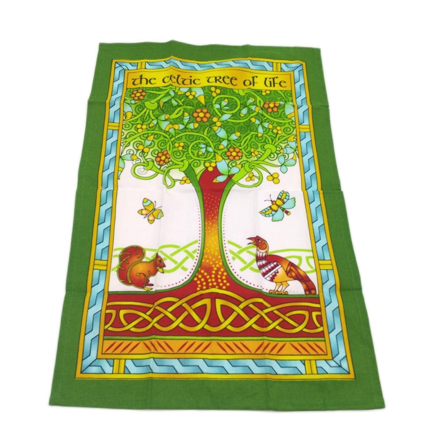 Royal Tara Keltisch Geschirrtuch & Topflappen mit Baum des Lebens Design Buntes Schönes und Praktisches Küchentextilien Küchenzubehör