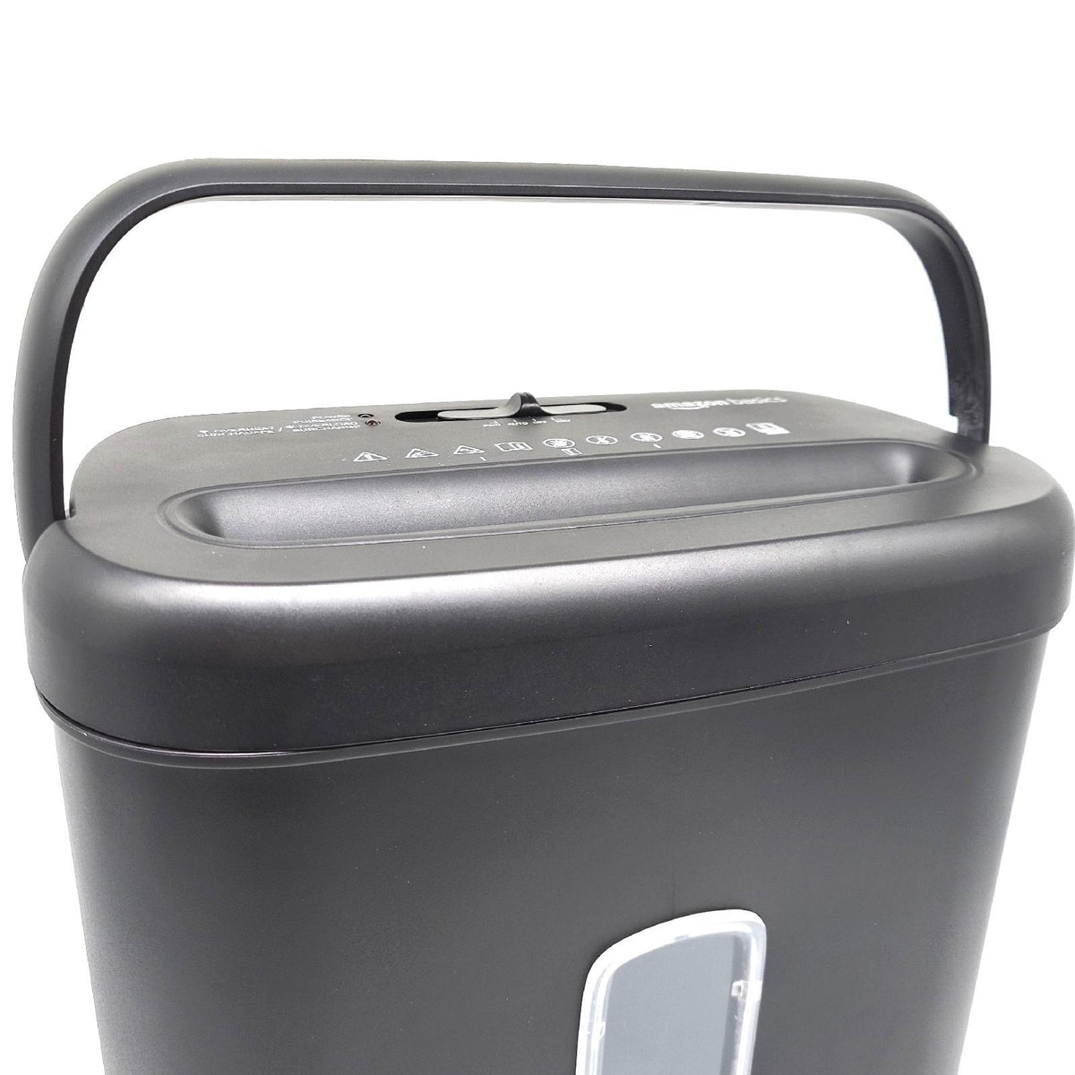 AmazonBasics Aktenvernichter 8 Blätter Papier CDs Kreditkarten Sicherheitsstufe P-4