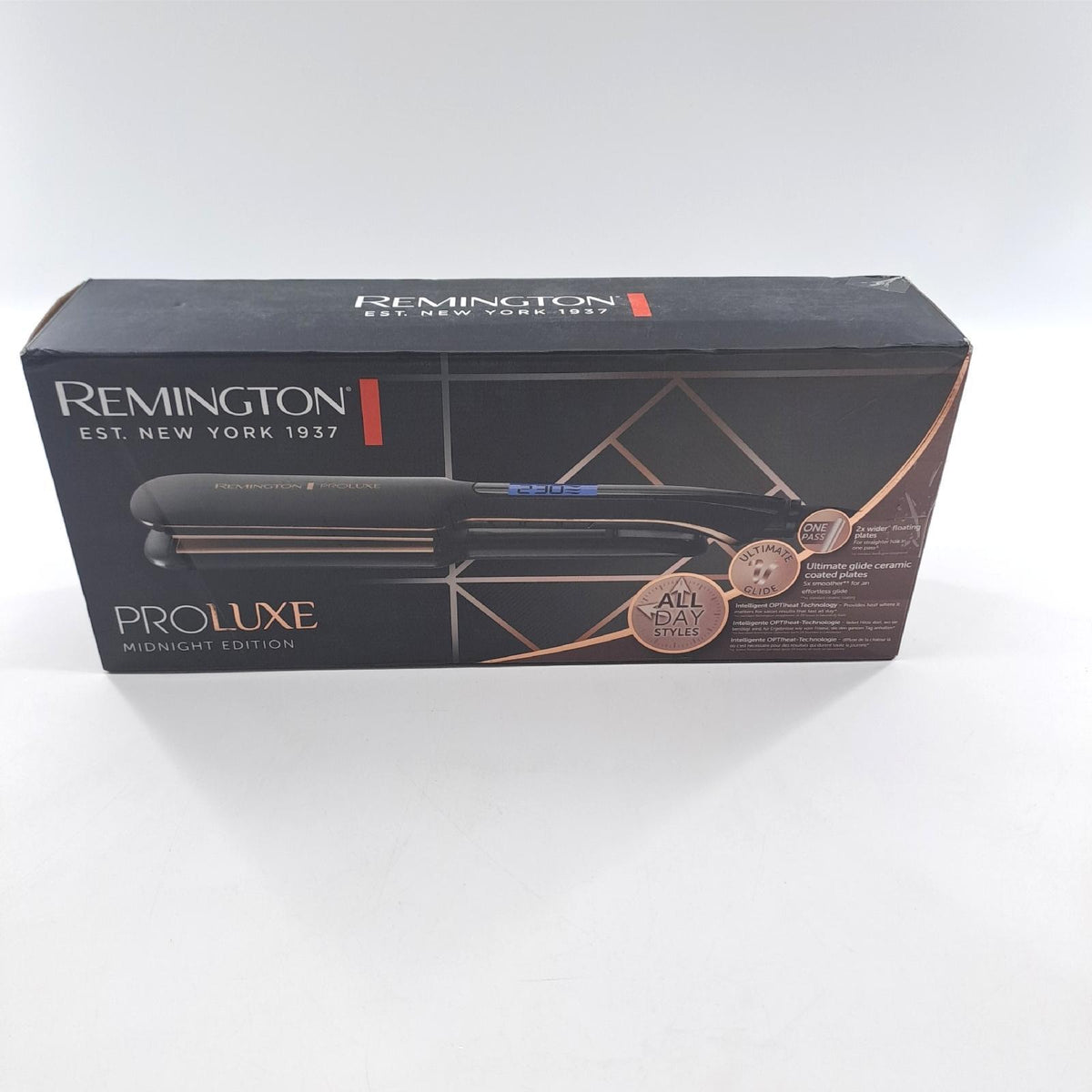 Remington Glätteisen S9150B Proluxe extra breite Keramikstylingplatten 110 mm Midnight