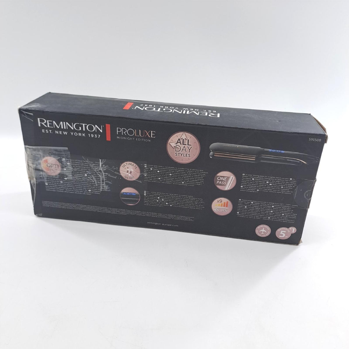 Remington Glätteisen S9150B Proluxe extra breite Keramikstylingplatten 110 mm Midnight