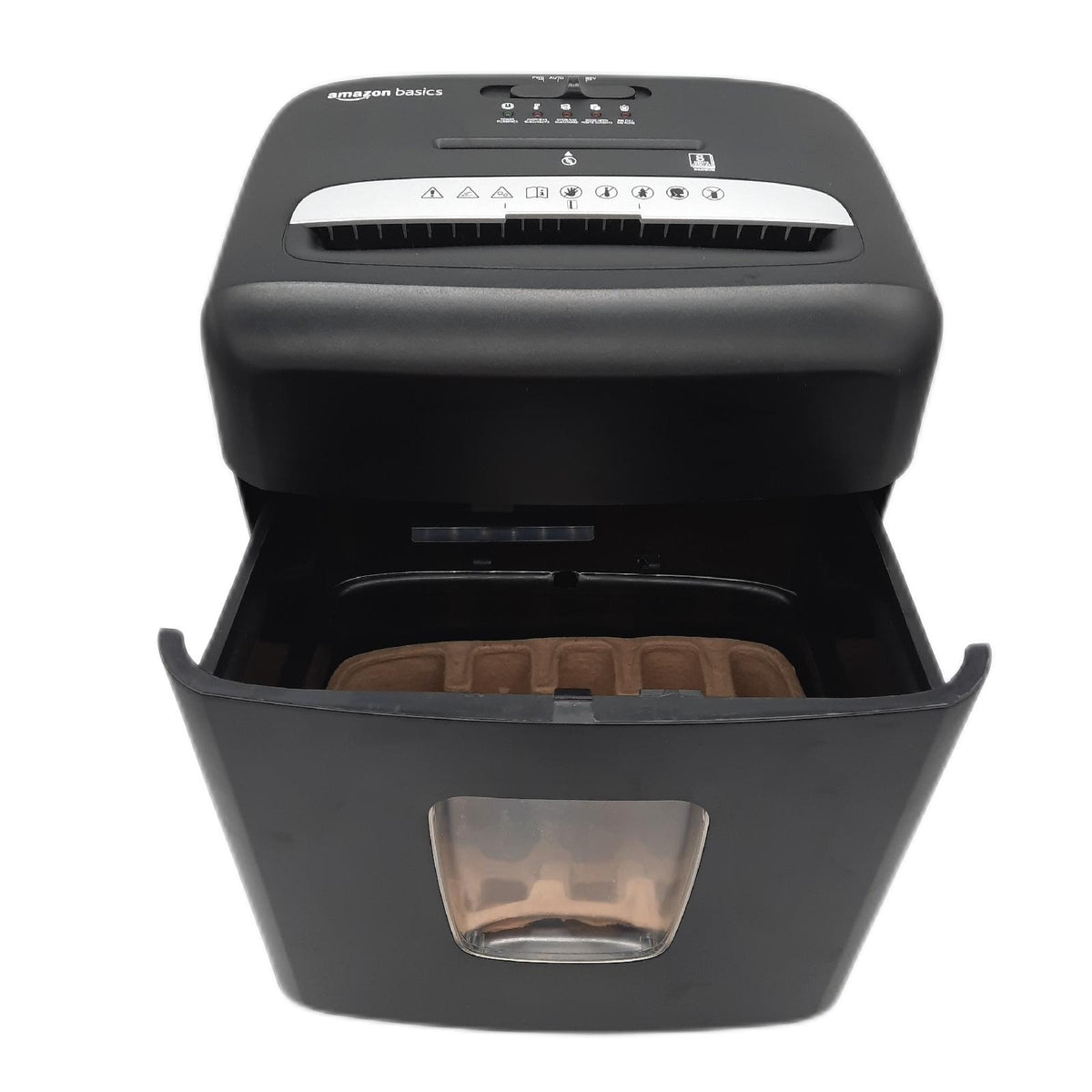 Amazon Basics Mikroschnitt Aktenvernichter 8 Blätter Papier CD Kreditkarten zuverlässig leistungsstark
