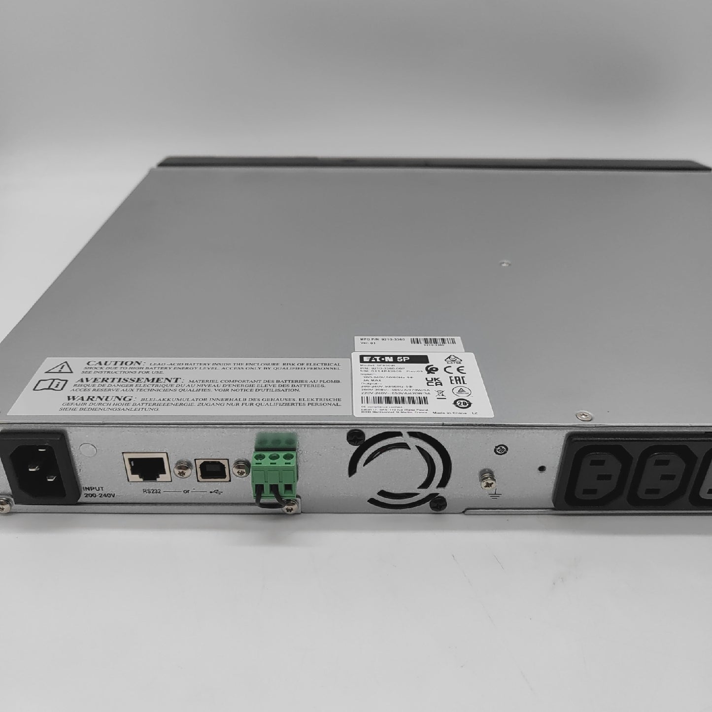 Eaton UPS 5P 650 IR Line Interactive USV Rack 1U 5P650IR Leistung 650VA - Defekt