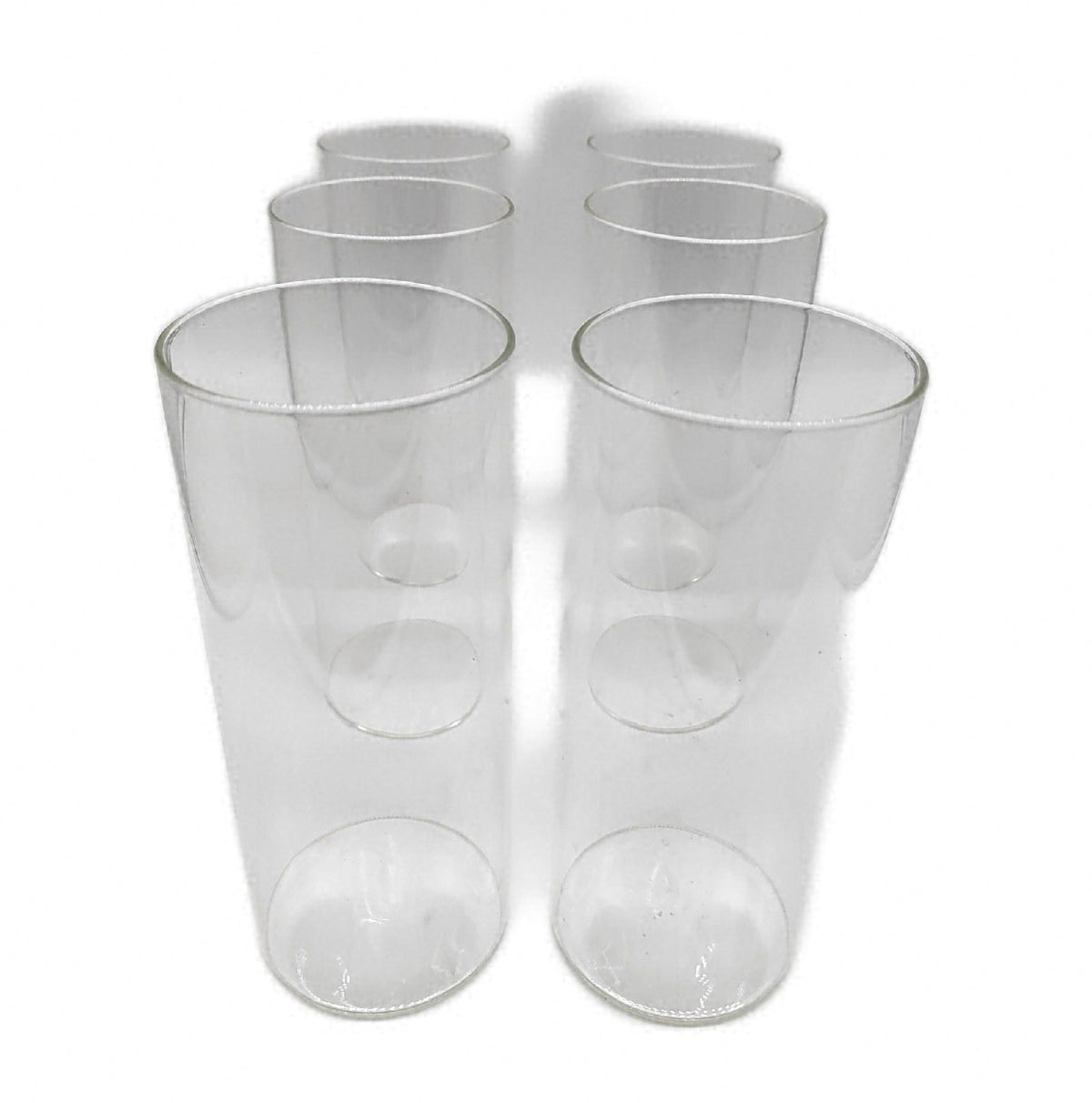 Zylinder Vase Glas 12 Stück 20 cm Blumenvase Modern Vasen Set klar elegant