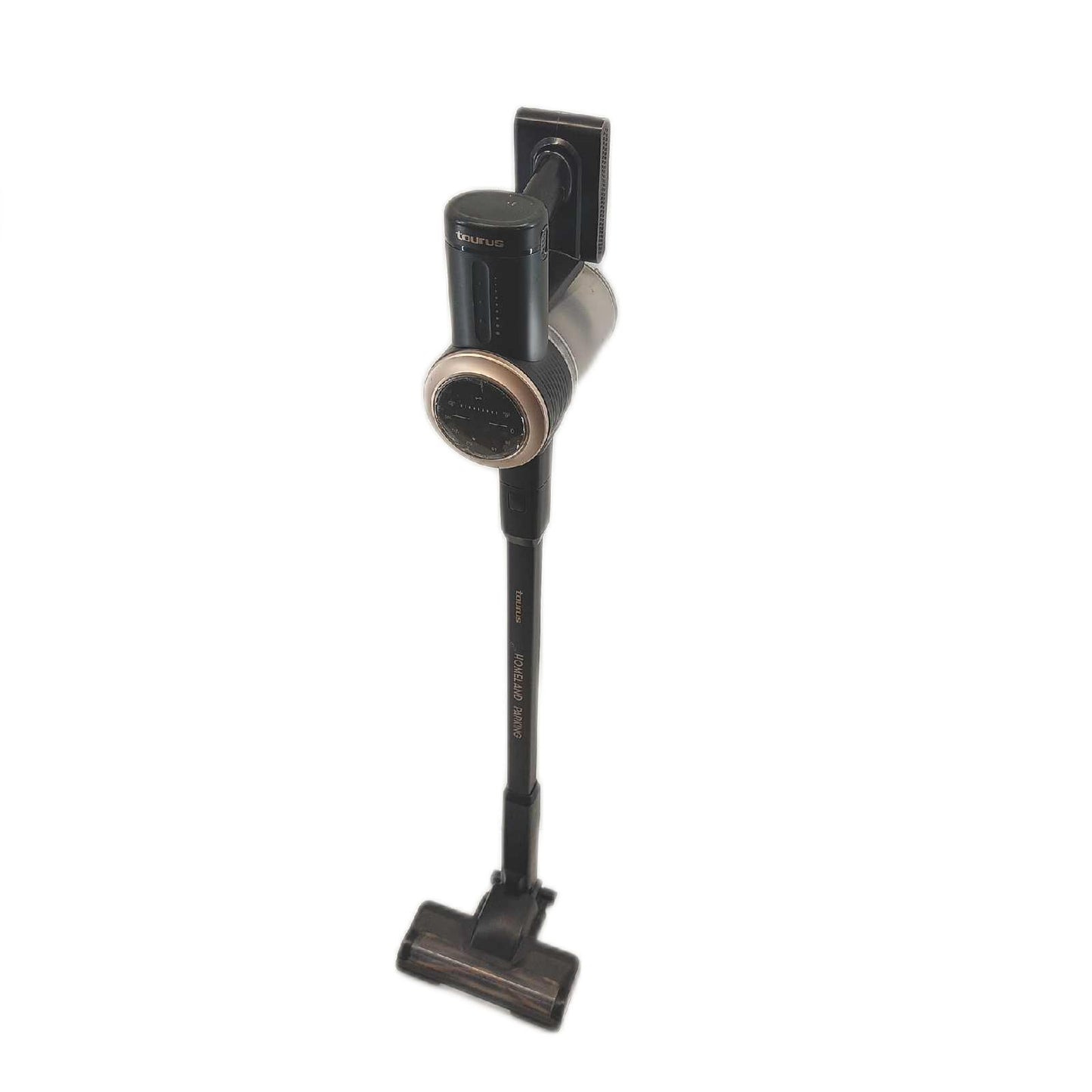 Taurus Homeland Parking Staubsauger für Besen, Digitalmotor, 220 W, 80.000 U/min, 20 KPa, Lithium-Batterien 25,9 V, 55 min Autonomie, 3 Geschwindigkeiten, Parken, Turbobrush All-Rad, Dreifach-Filter