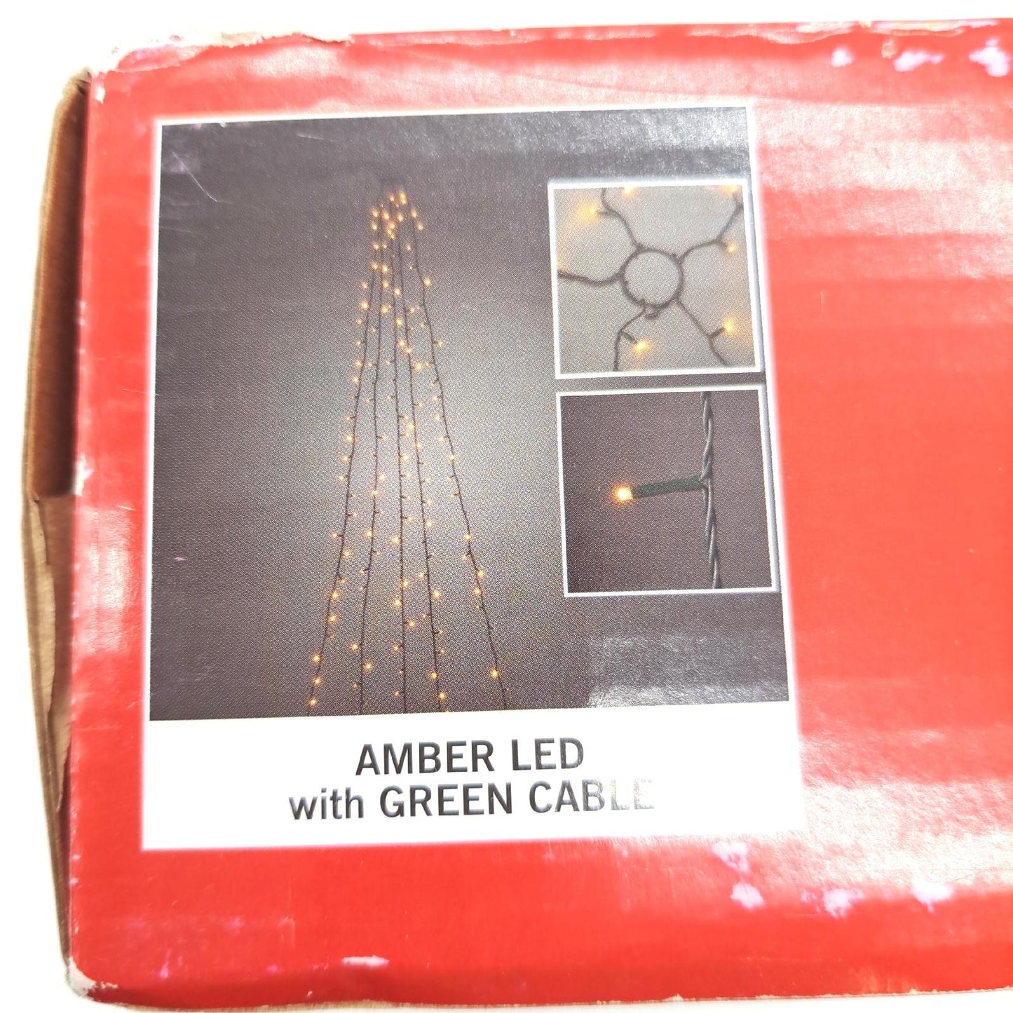 Konstsmide LED Baummantel mit Ring, für Weihnachtsbaum, 5 Stränge à 50 Dioden, vormontiert, 250 bernsteinfarbene Dioden, 24V Innentrafo, dunkelgrünes Kabel - 6362-820