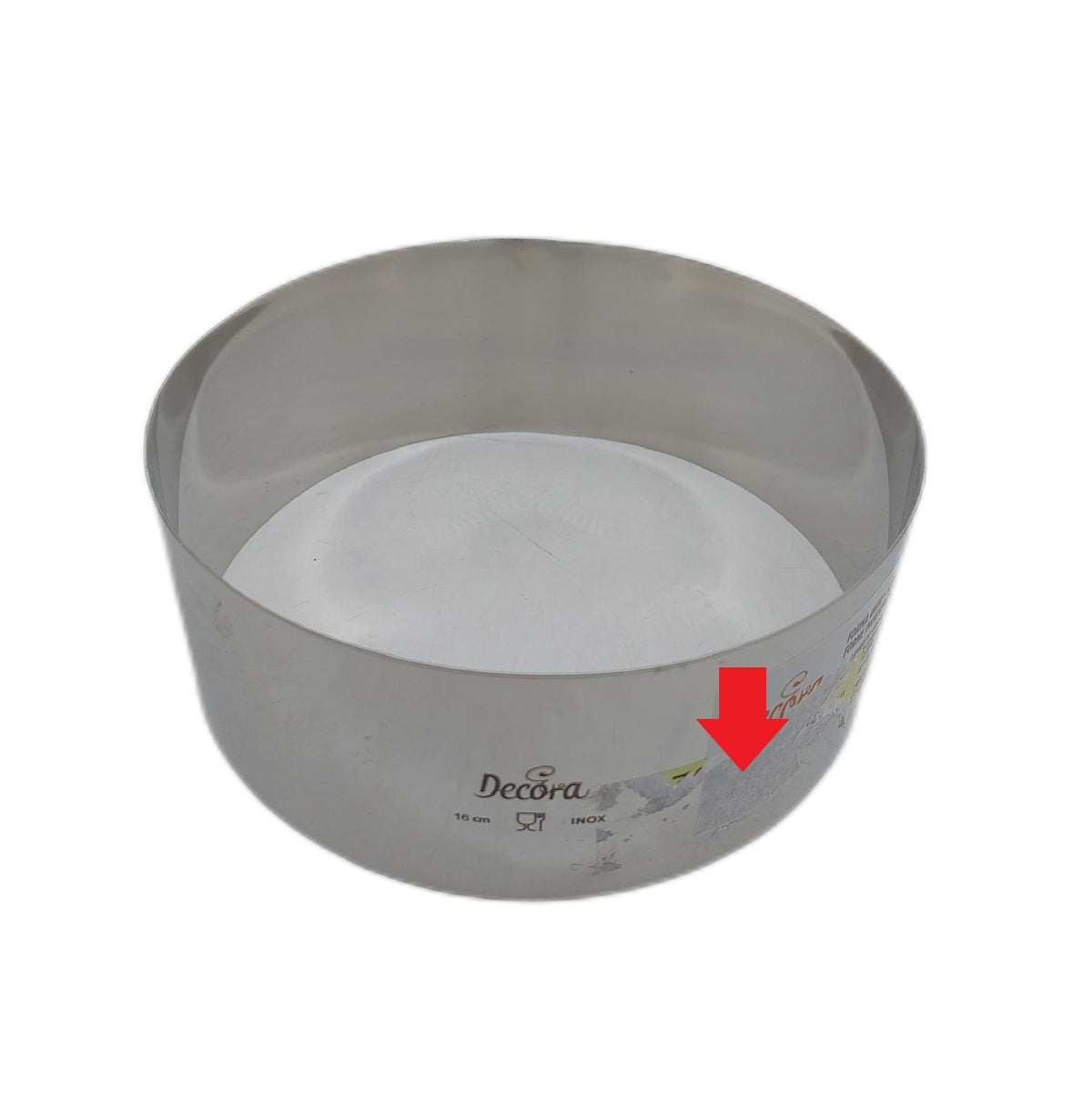 Decora 0063746 Tortenring rund Edelstahl 14 cm Höhe 6 cm mit Kle