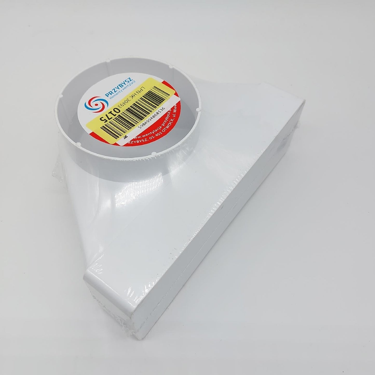 KOTARBAU Umlenkstück Lüftungskanal Abluft Zuluft 204 x 60 mm Kunststoff 90 Grad Umlenkung Anschluss