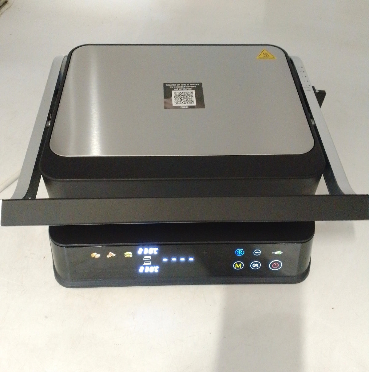 AMZCHEF Kontaktgrill Küchengerät XL 4in1 mit Temperaturfühler