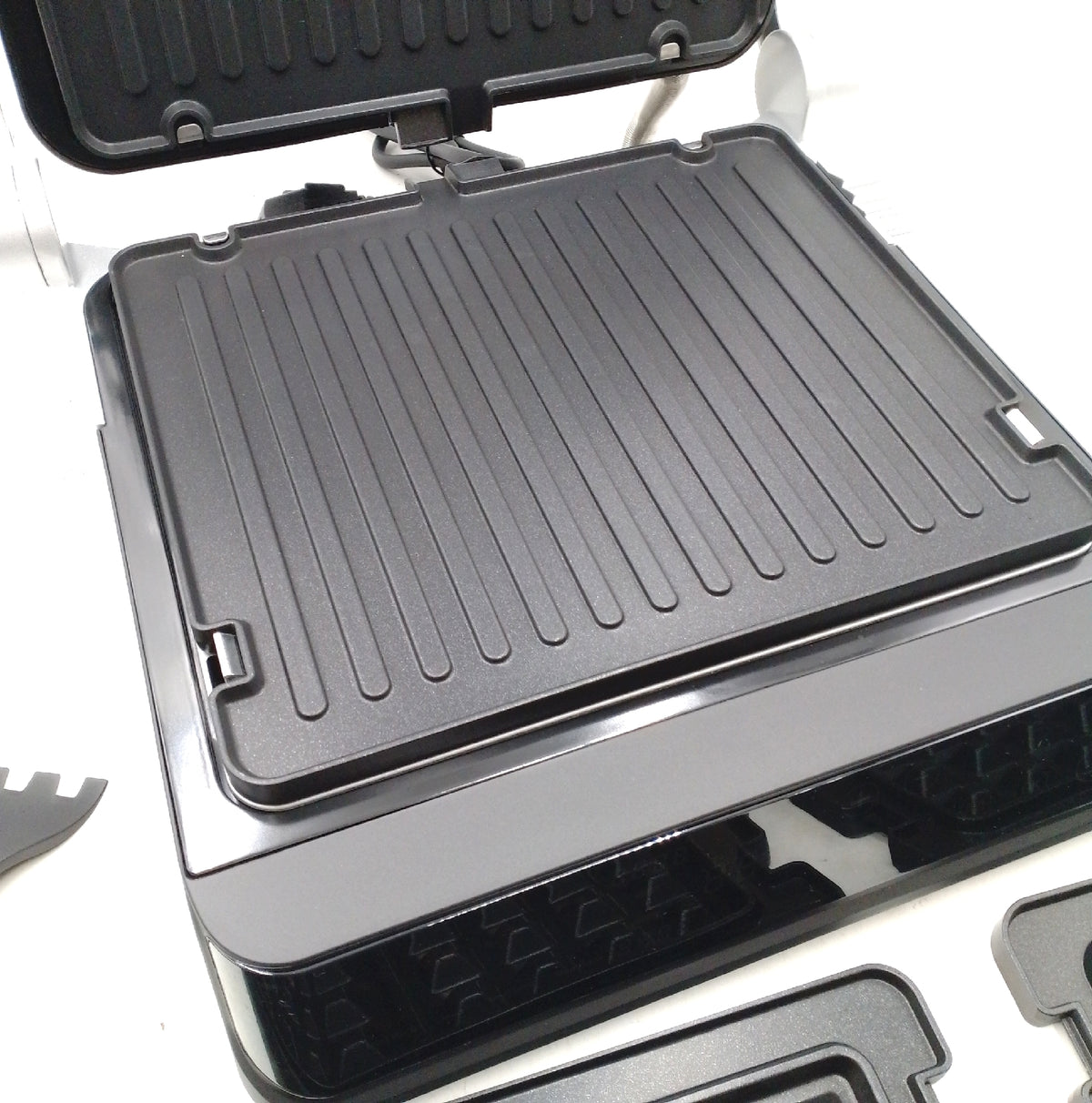 AMZCHEF Kontaktgrill Küchengerät XL 4in1 mit Temperaturfühler