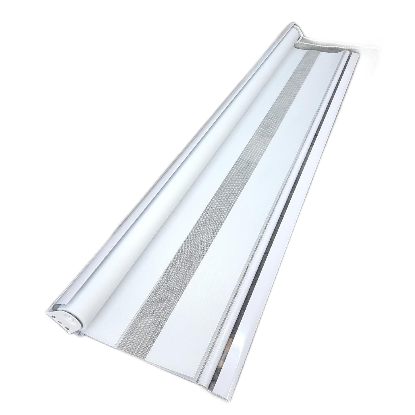 Estoralis Doppelrollo Fensterdekoration Sonnenschutz Sansa Kassette Weiss Bath Tag Nacht