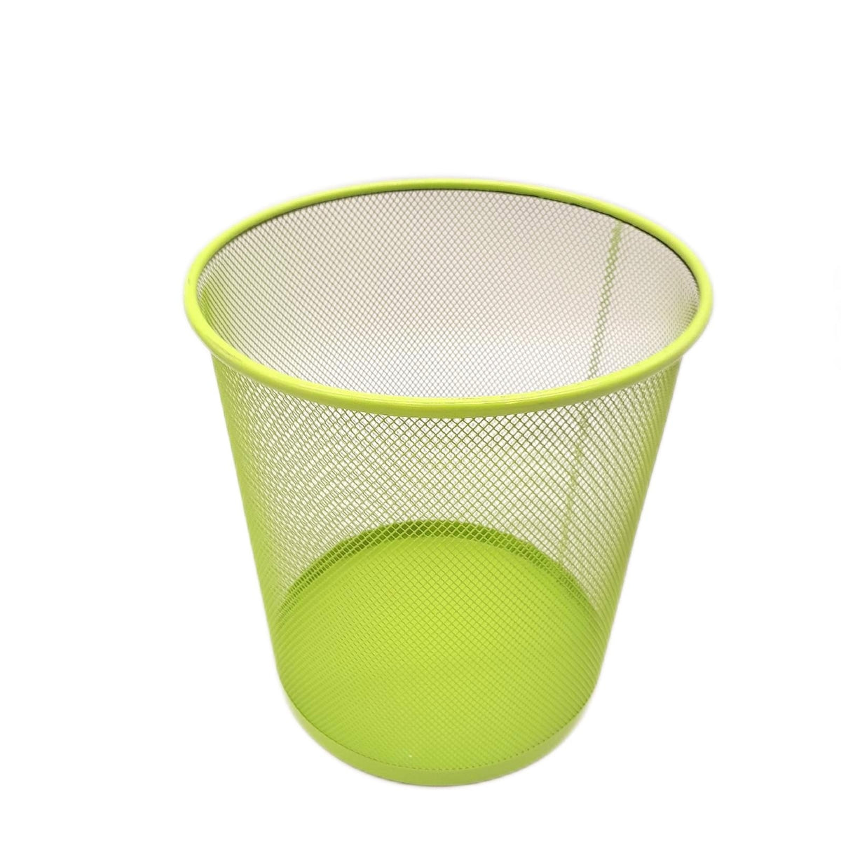 Leviatan Papierkorb Büro 12L Metall Drahtgeflecht Mesh runder Mülleimer limonenfarben