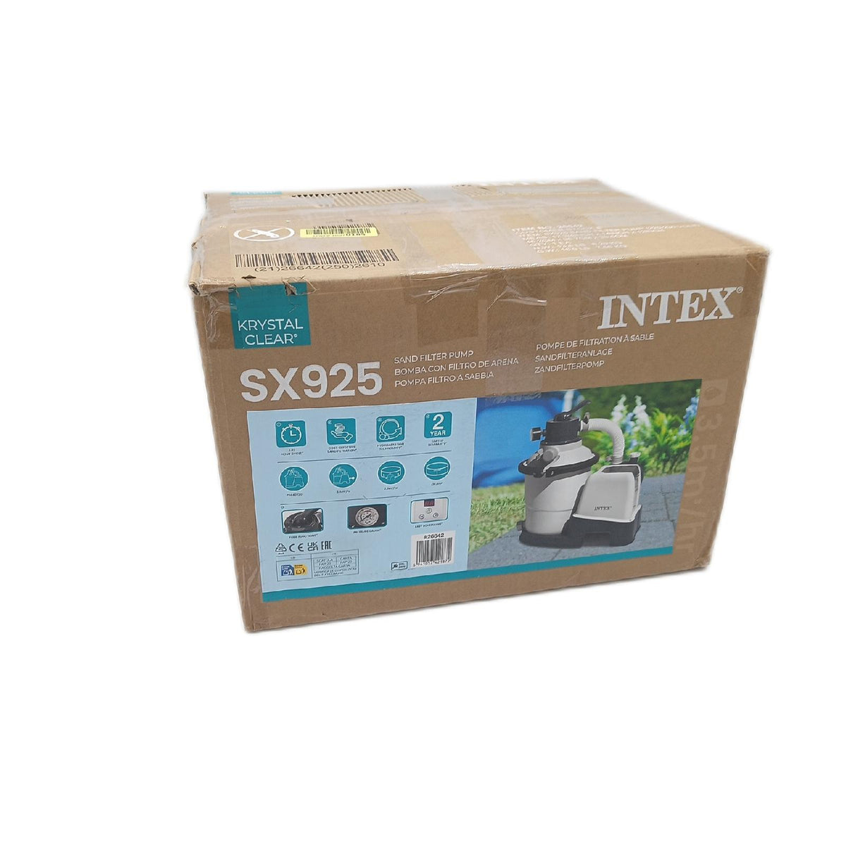 Intex 26642 Sandpumpe Wasserdurchfluss 3500 lh Systemdurchfluss 2000 lh Poolpumpe