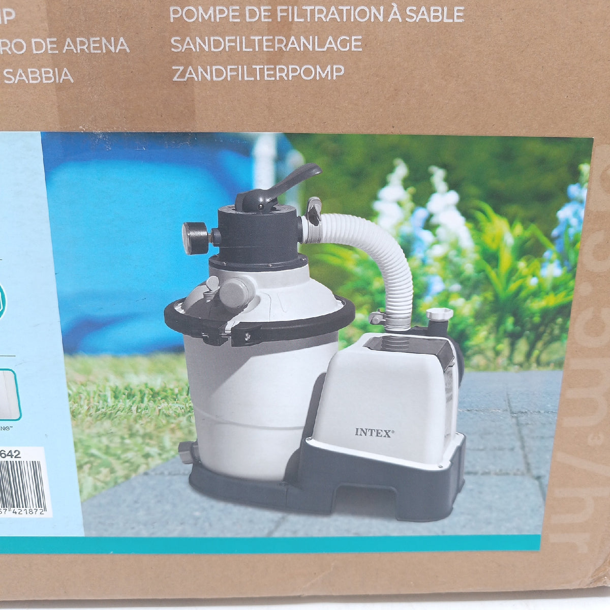 Intex 26642 Sandpumpe Wasserdurchfluss 3500 lh Systemdurchfluss 2000 lh Poolpumpe