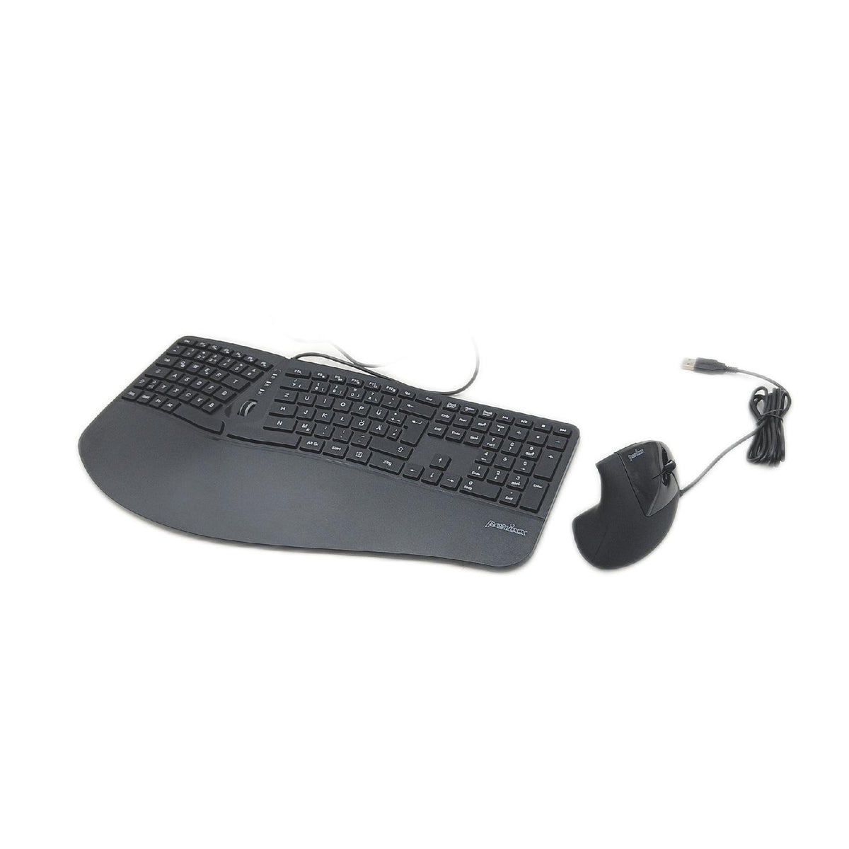 Perixx Periduo 505 Ergonomische Tastatur Vertikale Maus Desktop Set Geteiltes Layout