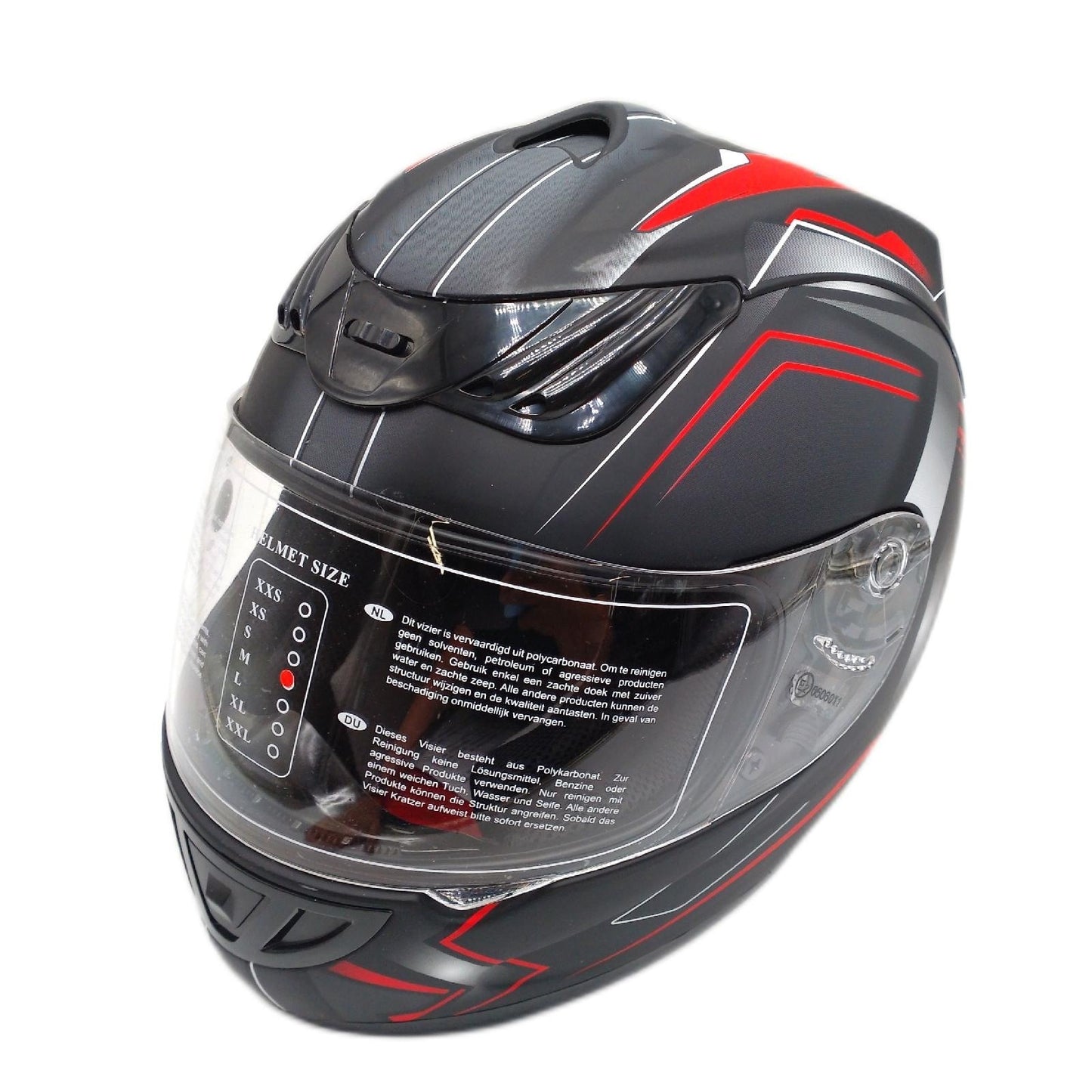 Protectwear Motorradhelm H510 Arrow schwarz mattrot M Motorrad Motorrad