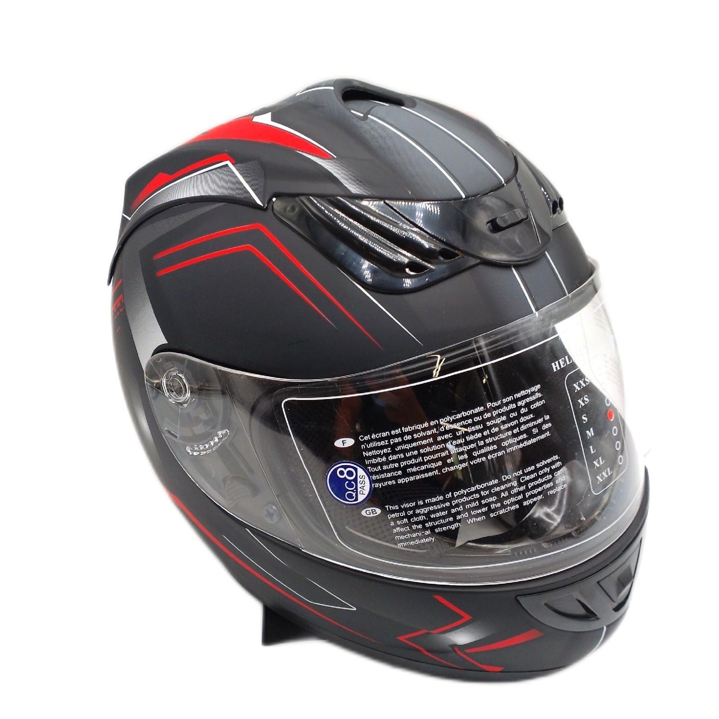 Protectwear Motorradhelm H510 Arrow schwarz mattrot M Motorrad Motorrad