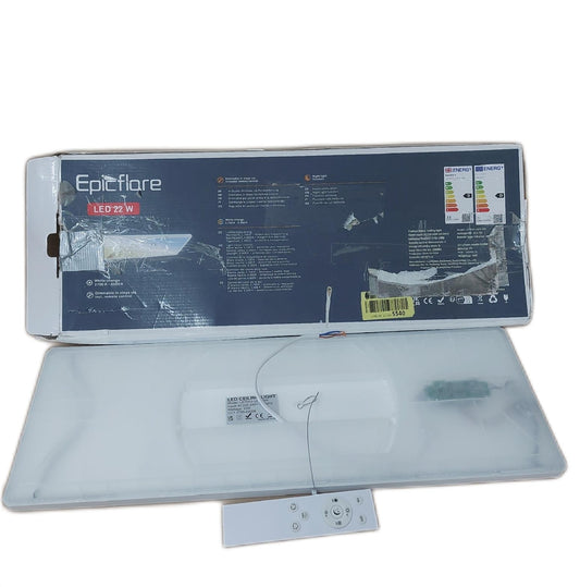 Epicflare Deckenleuchte Beleuchtung LED Panel 58x20x28 cm IP44 Fernbedienung dimmbar