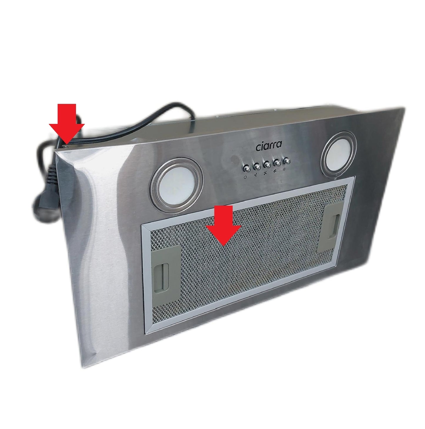 CIARRA CBCS5913A Dunstabzugshaube Einbau Unterbau ohne Zubehör