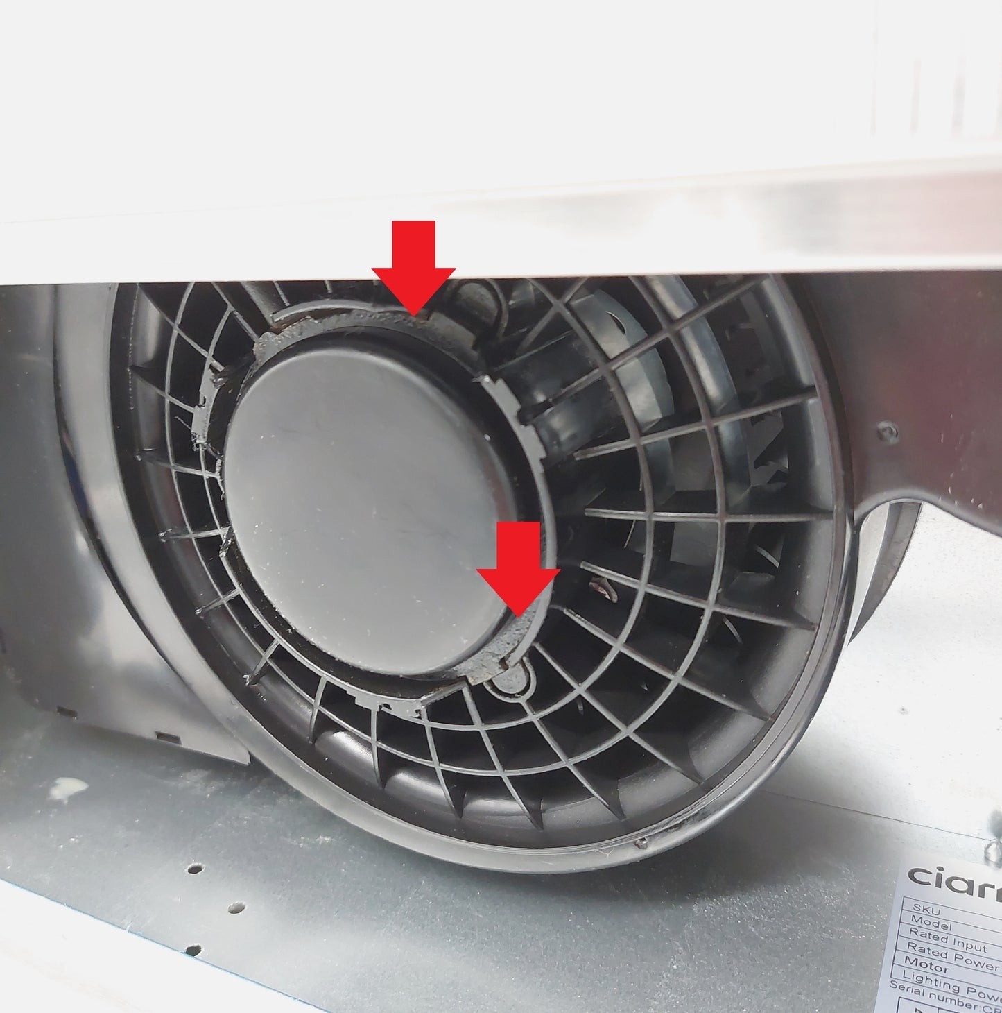 CIARRA CBCS5913A Dunstabzugshaube Einbau Unterbau ohne Zubehör
