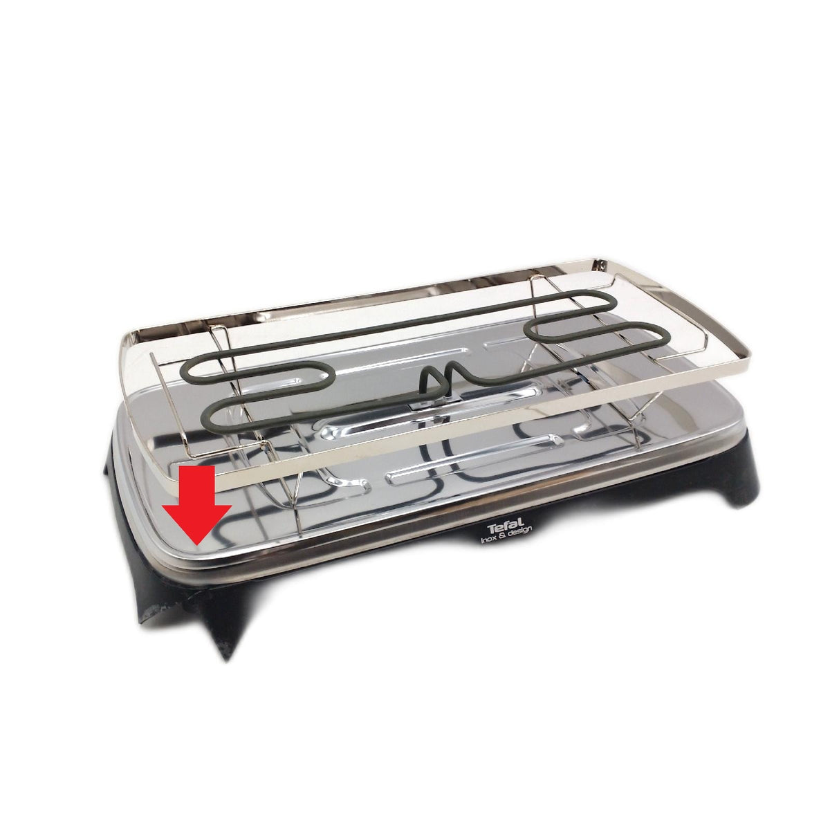 Tefal Raclette Grill Ambiance  Raclette 10 Personen  inkl. Tischgrill-Funktion  Grillplatte antihaftbeschichtet + spülmaschinengeeignet  abnehmbares 2 Meter-Kabel  schwarz  Edelstahl  1350W  RE4588