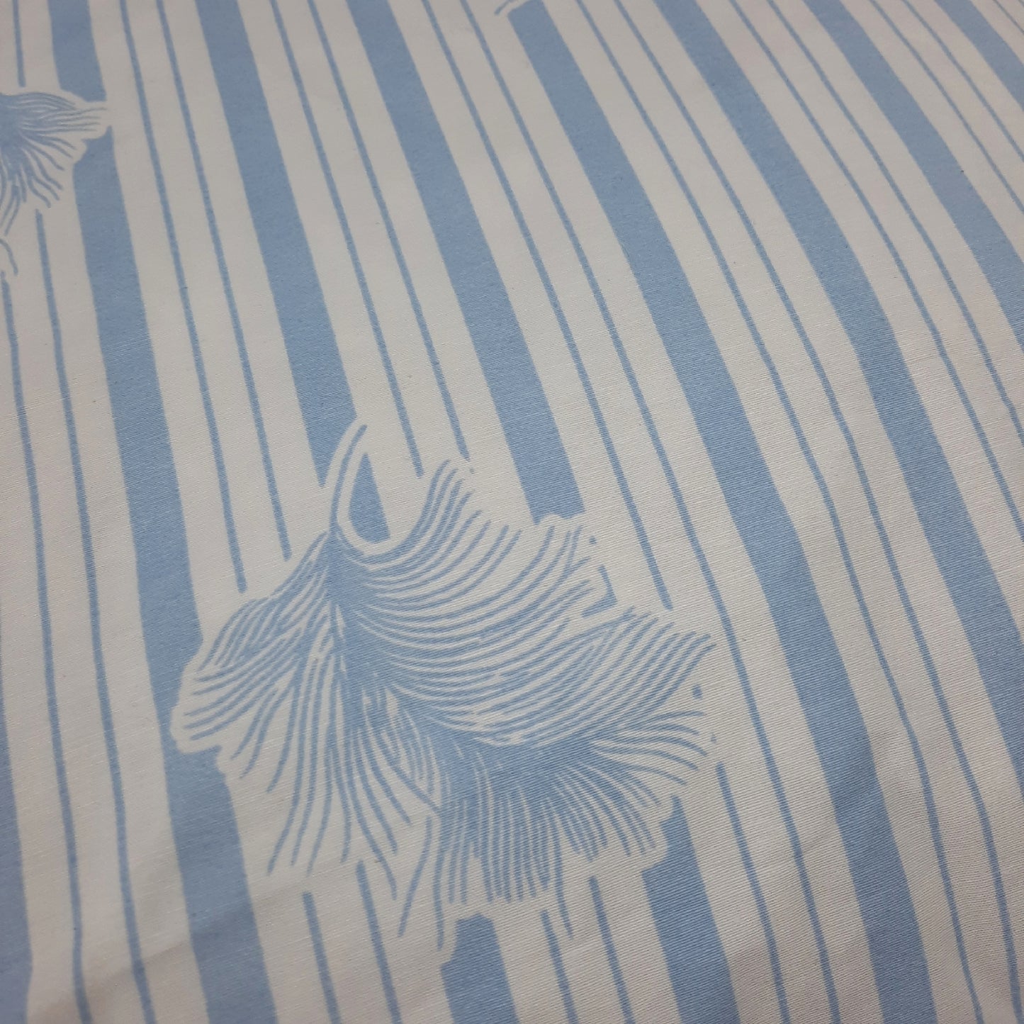 Blanrêve 2er-Set Kiss  von Antan Naturfedern 60 x 60 cm Weiß m blau  Streif ",