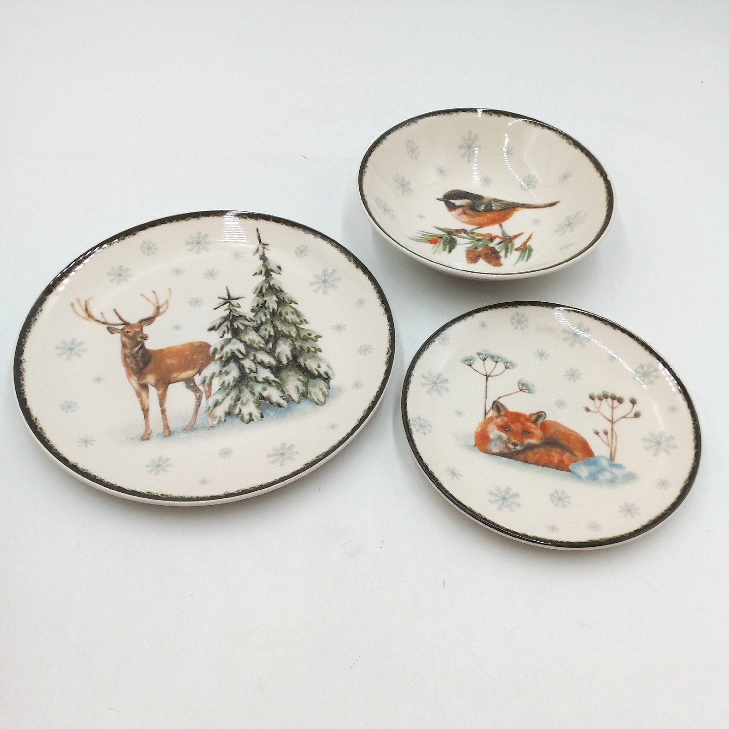 H&H Weihnachts-Tischservice 16 Teile Wild Spirs aus Steinzeug â  - Unvollständig