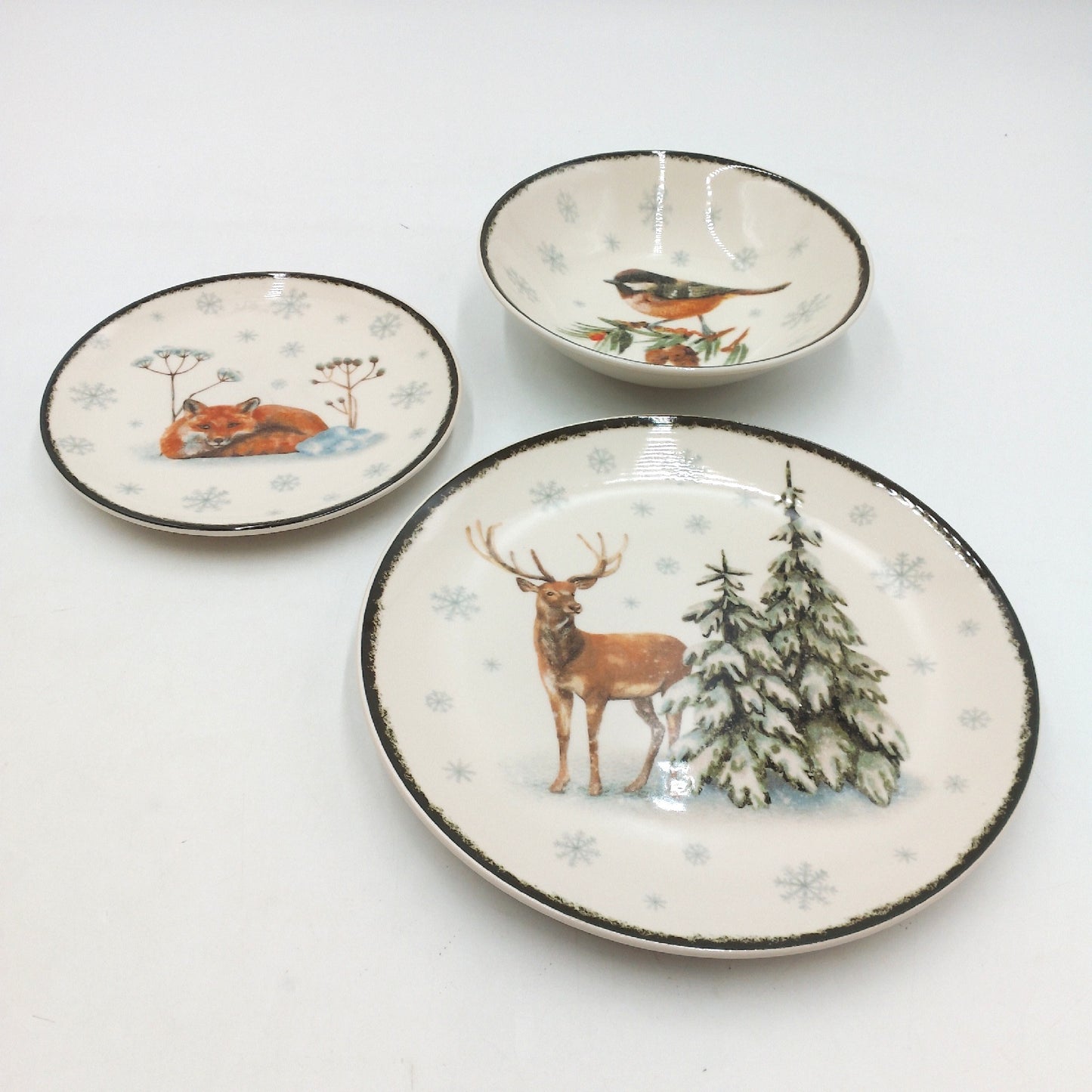 H&H Weihnachts-Tischservice 16 Teile Wild Spirs aus Steinzeug â  - Unvollständig