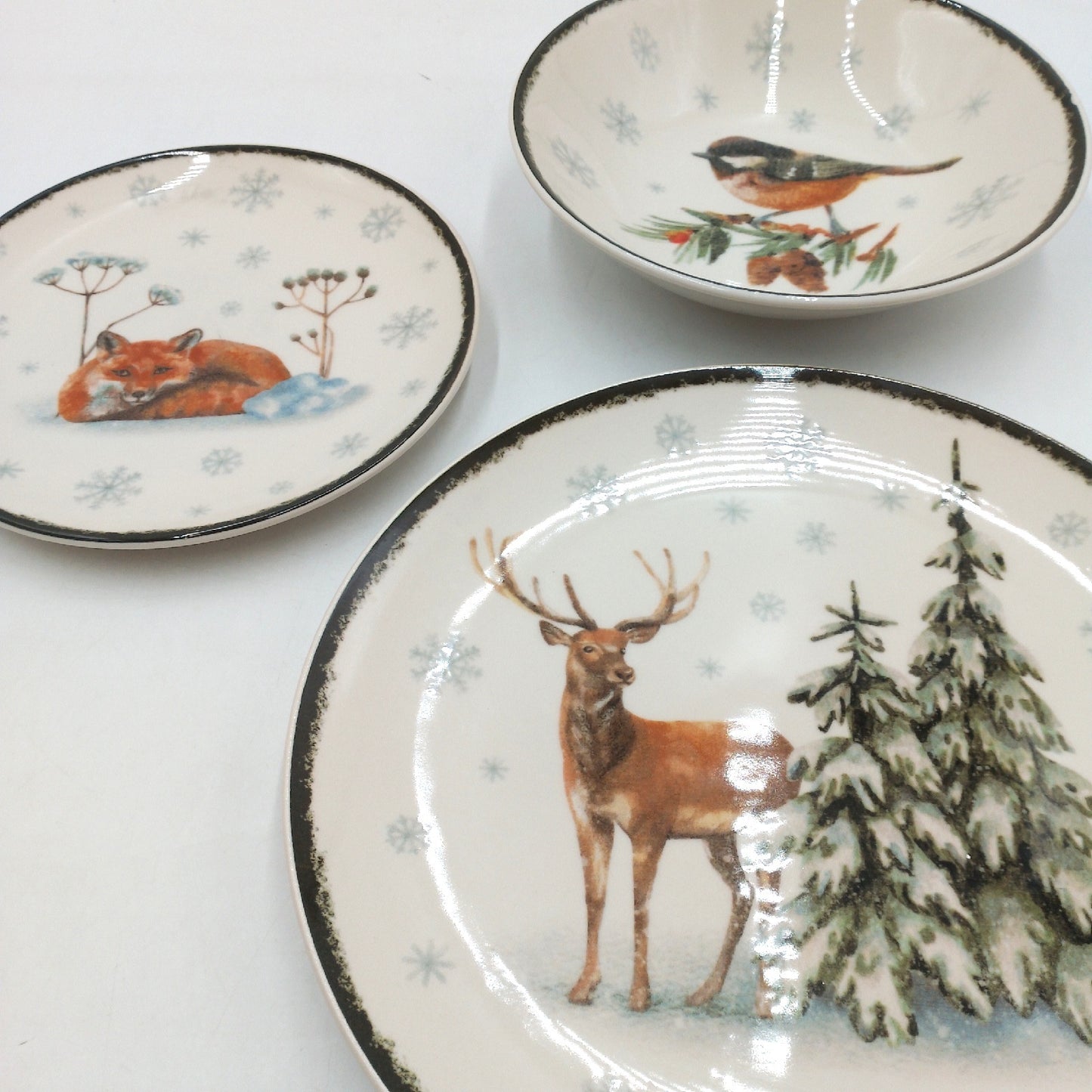 H&H Weihnachts-Tischservice 16 Teile Wild Spirs aus Steinzeug â  - Unvollständig