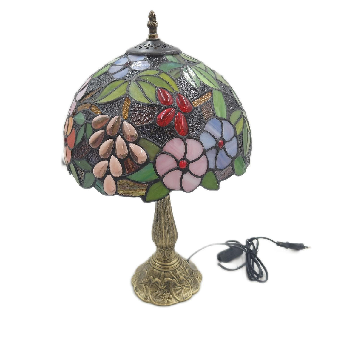 Tischlampe Tiffany Stil Buntglas Rose Beleuchtung Nachttischlampe L30737 Bieye