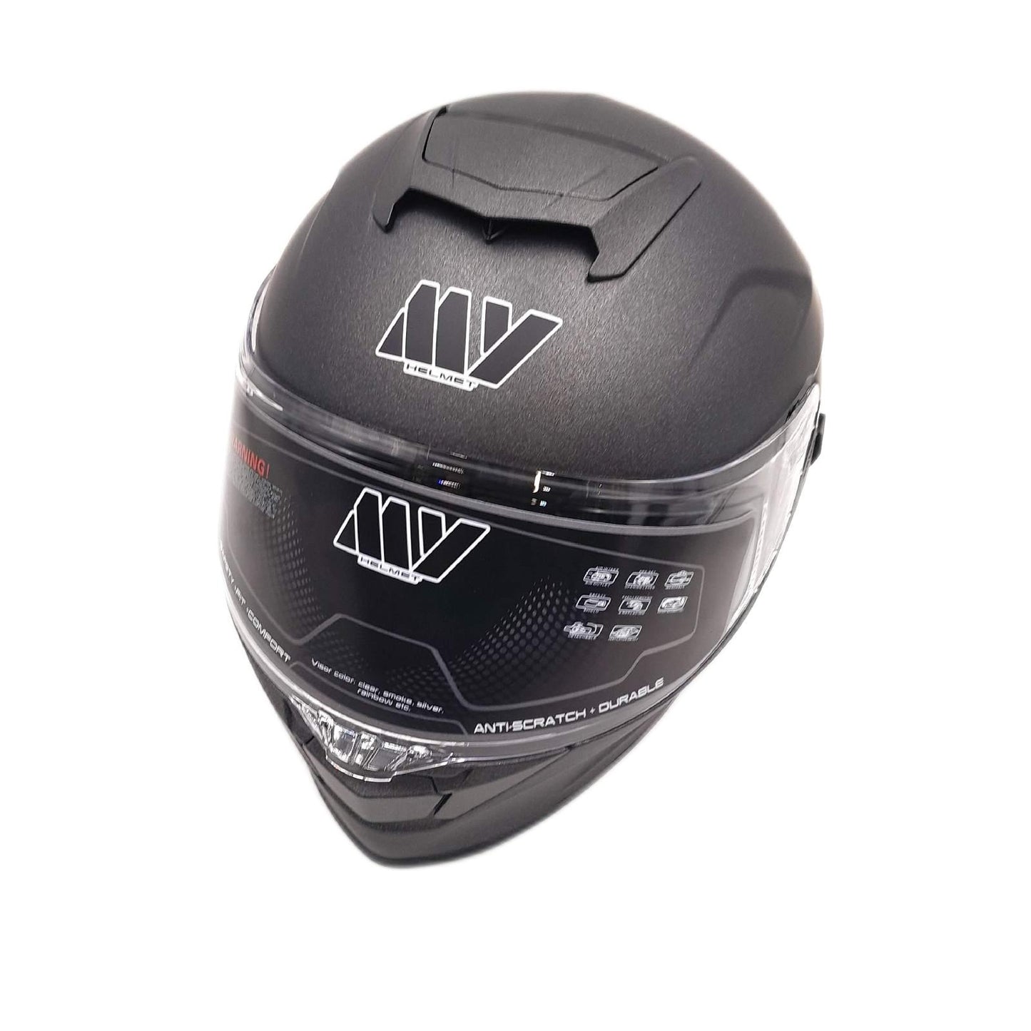 MY Motorradhelm Integralhelm Kopfschutz Vollvisierhelm Sonnenblende Damen Sicherheitsschutz robust langleb