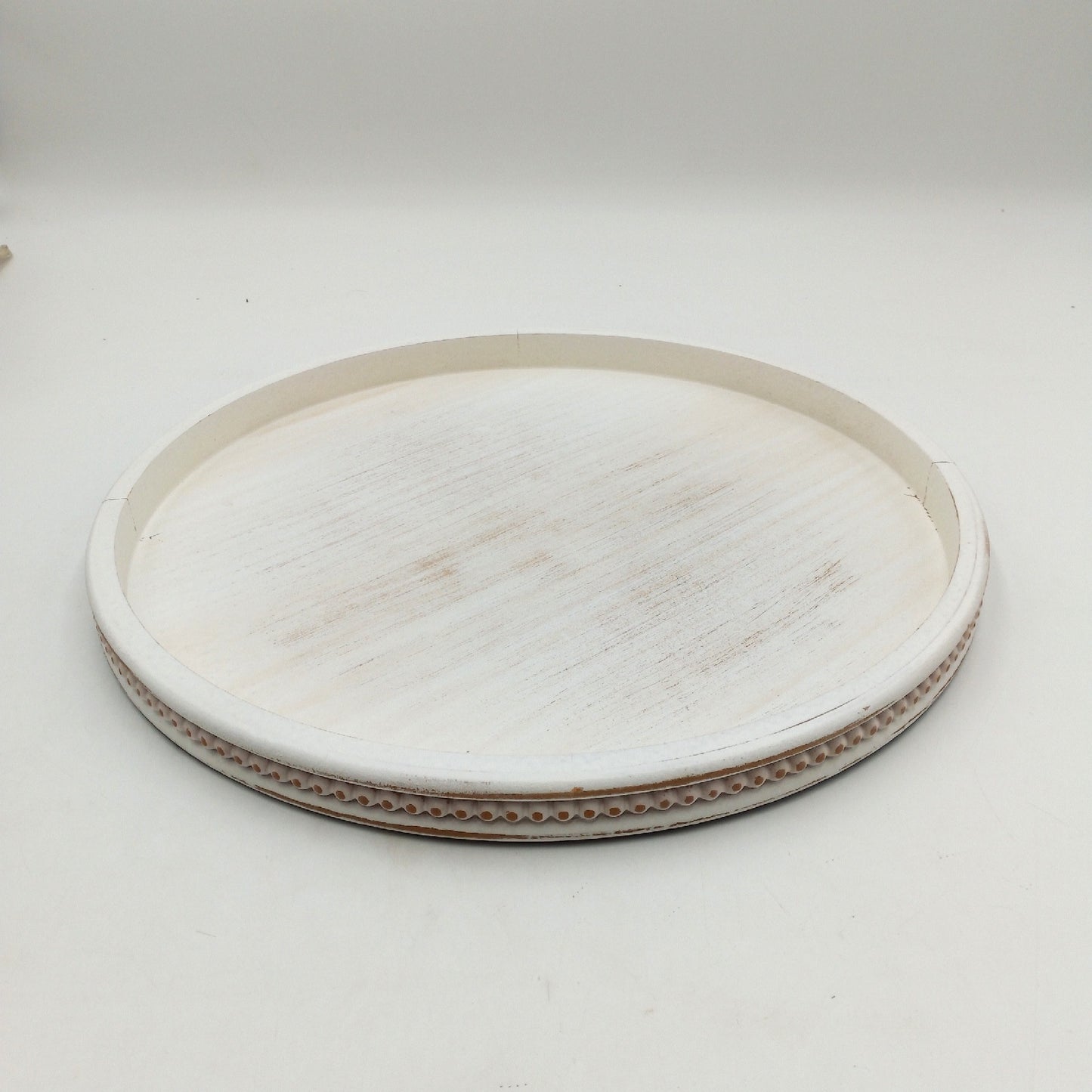 Hanobe Tablett Serviertablett Holz Dekoration Vintage 45 cm groß Handarbeit einzigartig