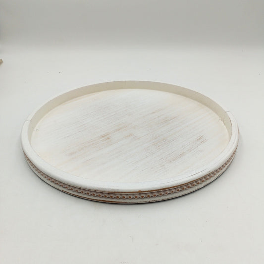 Hanobe Tablett Serviertablett Holz Dekoration Vintage 45 cm groß Handarbeit einzigartig