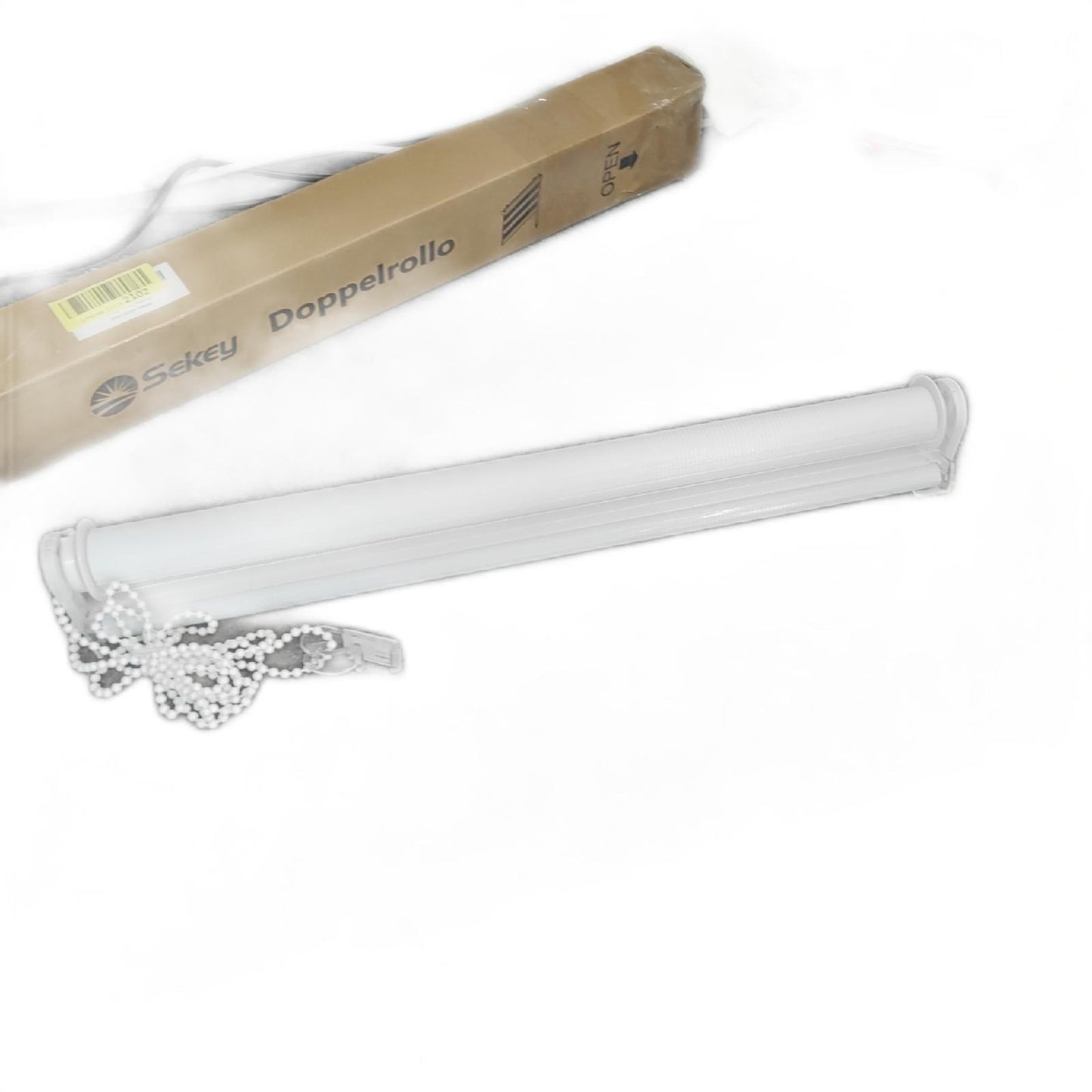 Sekey Doppelrollo Klemmfix Fensterrollo Fensterdekoration 50 cm breit Duo Sicht