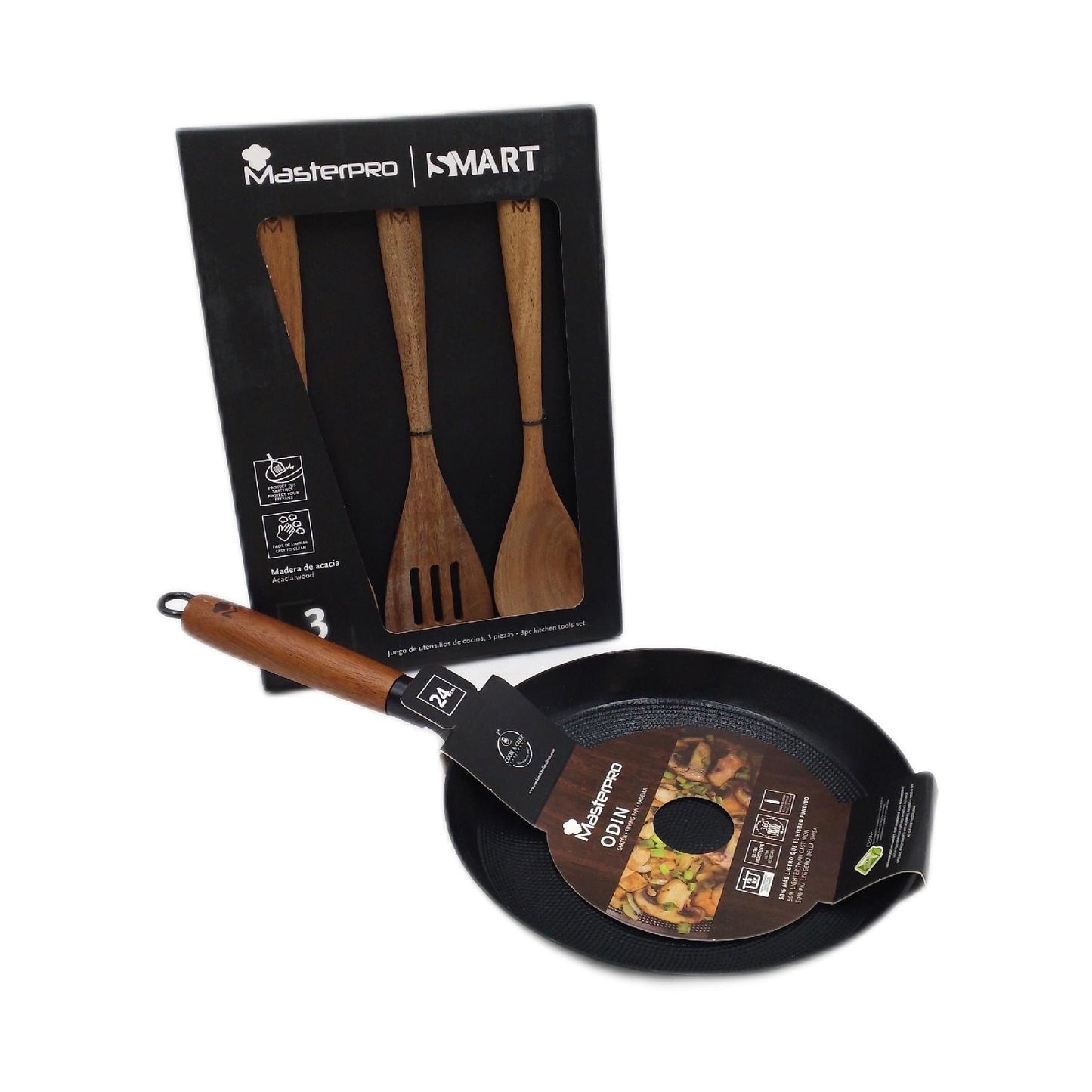 MasterPRO ODIN Kochset 24cm Bratpfanne mit 3 Kochutensilien