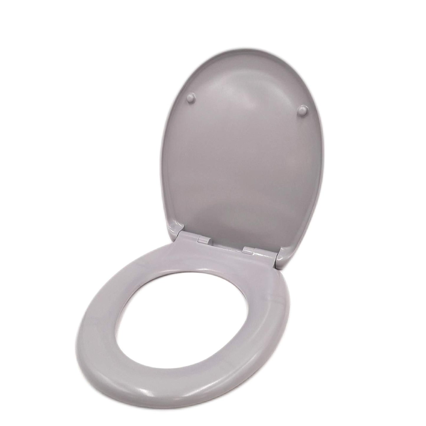 SCHÜTTE - Gris - 82302-A - Abattant WC en Duroplast avec système d'abaissement automatique et fonction détachable, compatible avec la majorité des cuvettes WC