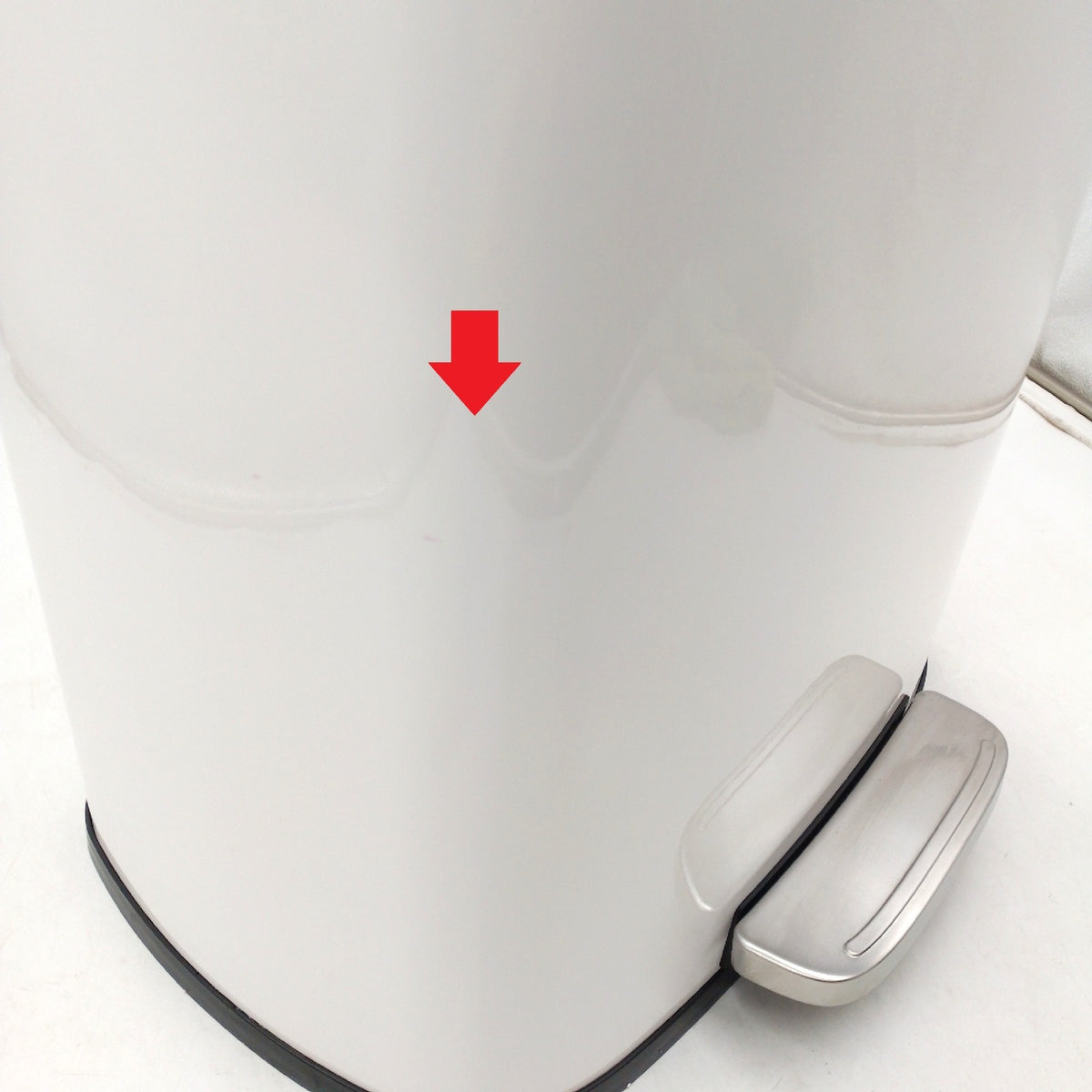 SONGMICS Küche Abfalleimer 50 Liter Stahl Tretmülleimer mit Deckel Softclose kleine Delle
