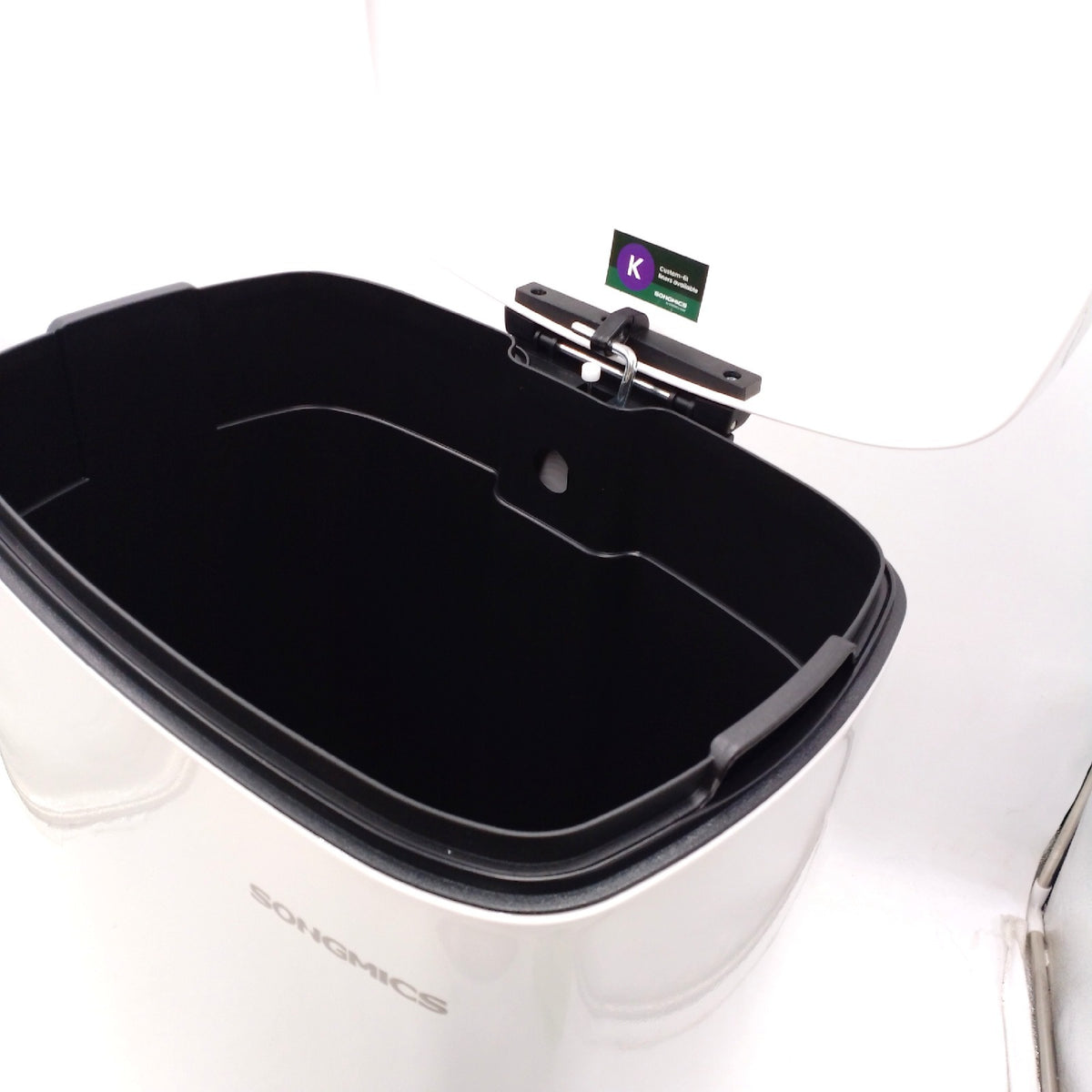 SONGMICS Küche Abfalleimer 50 Liter Stahl Tretmülleimer mit Deckel Softclose kleine Delle