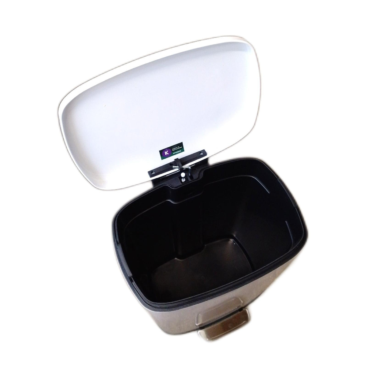 SONGMICS Küche Abfalleimer 50 Liter Stahl Tretmülleimer mit Deckel Softclose kleine Delle
