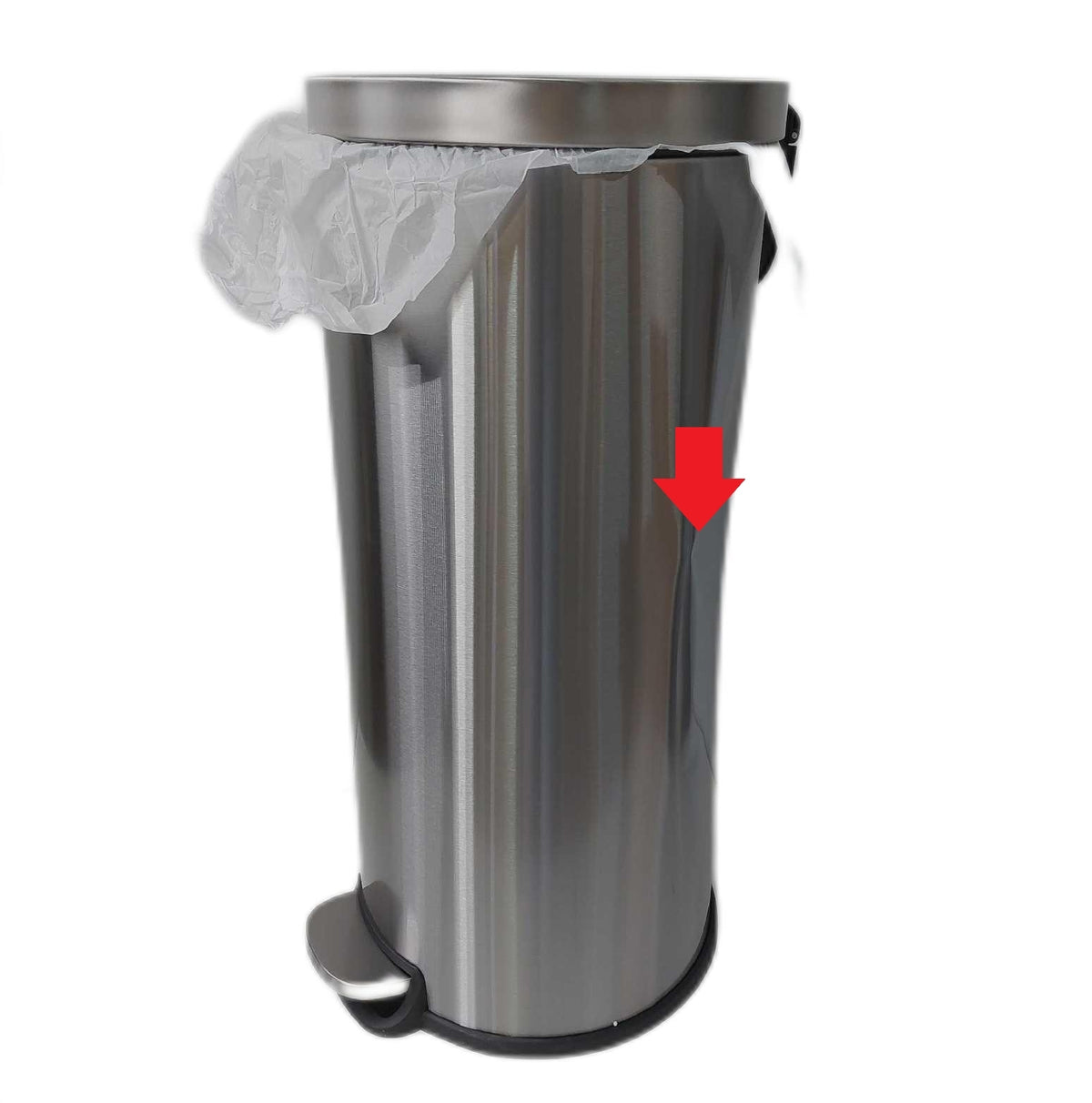 Amazon Basics ro Zylindrischer Soft Close Abfalleimer 30 L Transportsch