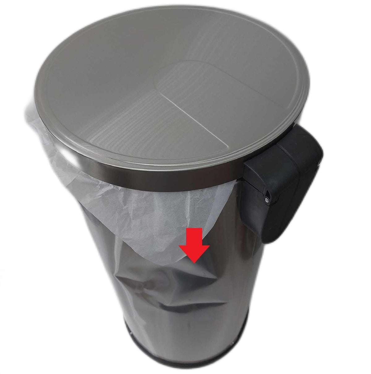 Amazon Basics ro Zylindrischer Soft Close Abfalleimer 30 L Transportsch
