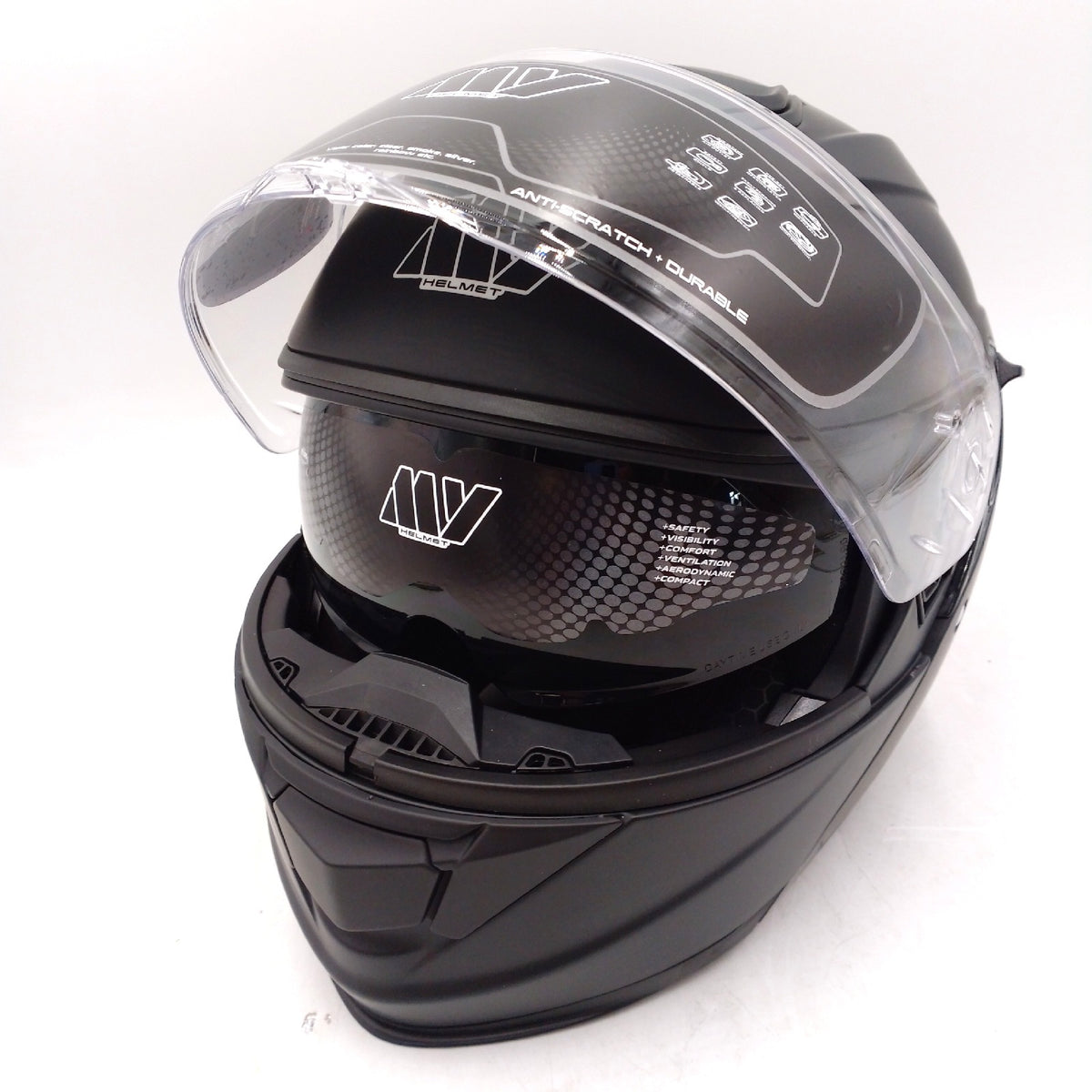 MY Motorrad Klapphelm Integralhelm Helm Schwarz XS 53 54 cm Sicher und Komfortabel