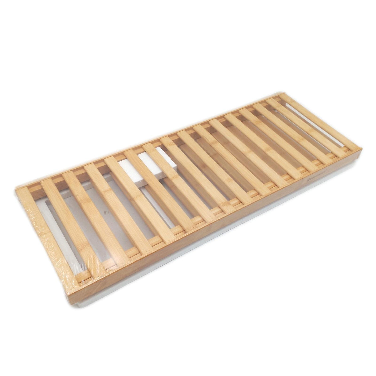 SONGMICS Schuhregal aus Bambus 2 Ebenen Schuhablage Schuh Organizer Regal 26 x 70 x 33 cm weiß naturfarben