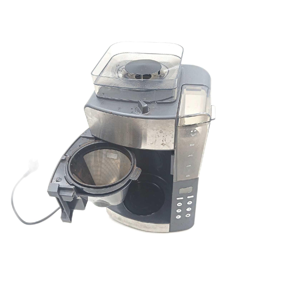 Russell Hobbs Kaffeemaschine mit Mahlwerk Glaskanne defekt fehlt Kanne Deck