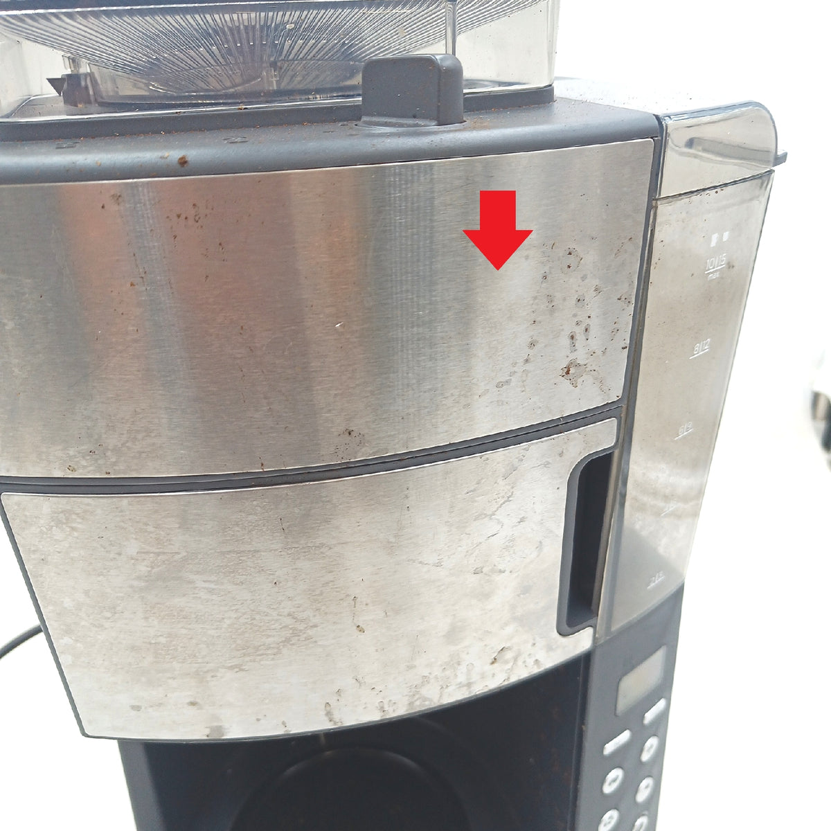 Russell Hobbs Kaffeemaschine mit Mahlwerk Glaskanne defekt fehlt Kanne Deck