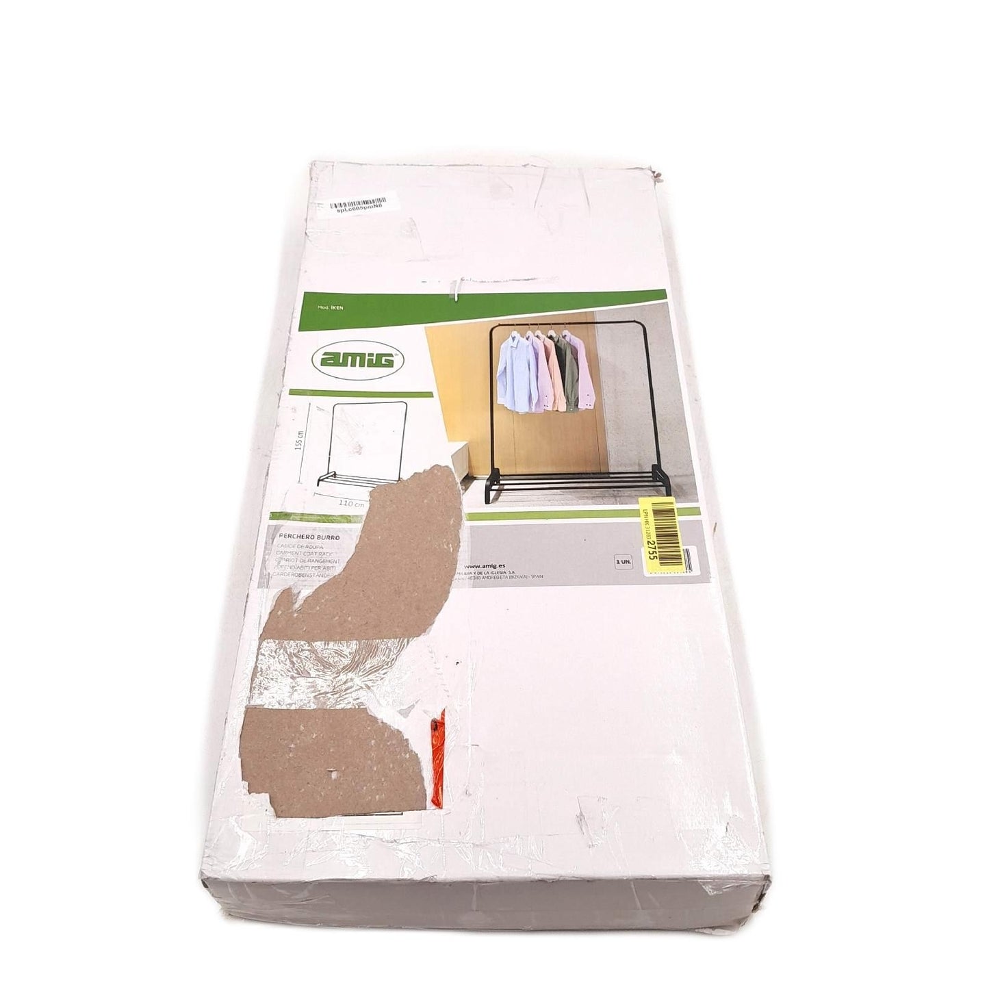Amig Kleiderstange Organizer für Kleidung Stange unterem Regal Ordnungssystem 110x45