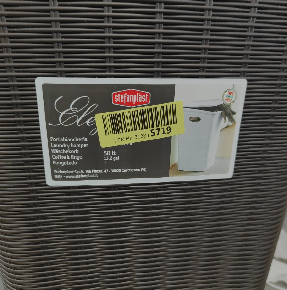 Stefanplast Wäschekorb Haushalt Wäschebox 30052 klappbar praktisch Fassungsverm