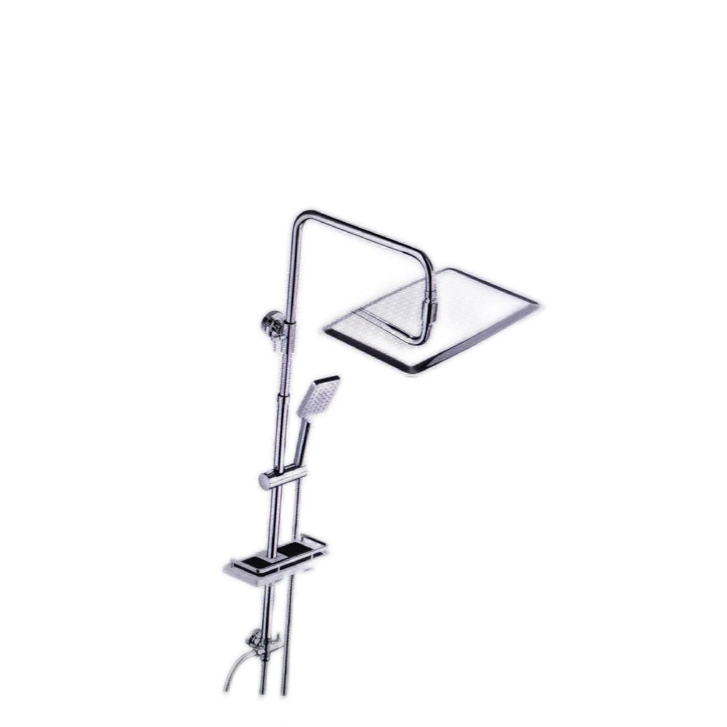 JOHO Duschsystem Regendusche Bad Ausstattung Chrom Wassersparend Duschset Bath
