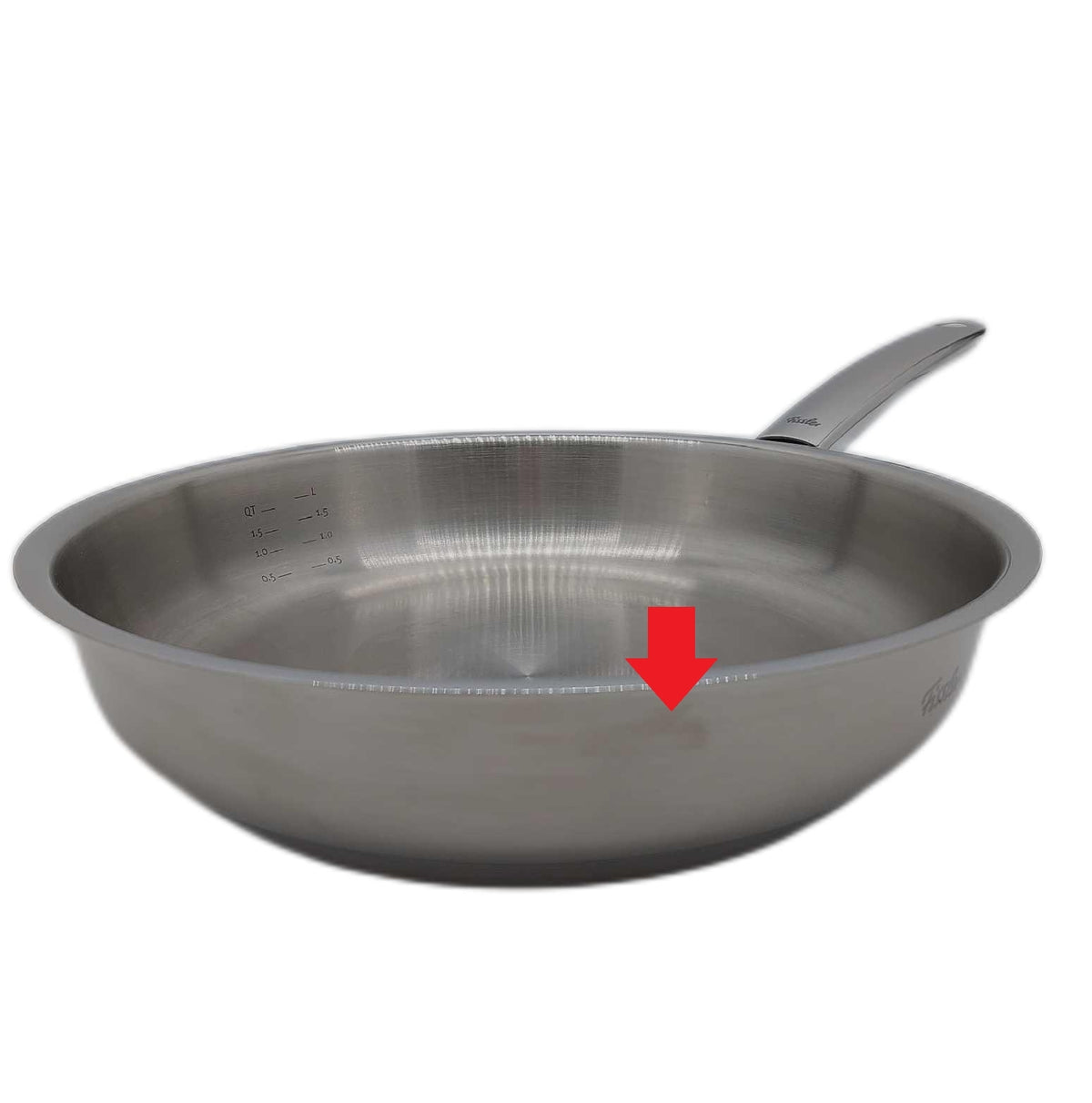 Fissler Pure Collection Edelstahl Pfanne 28 cm Induktion gebraucht Gebrauchsspuren
