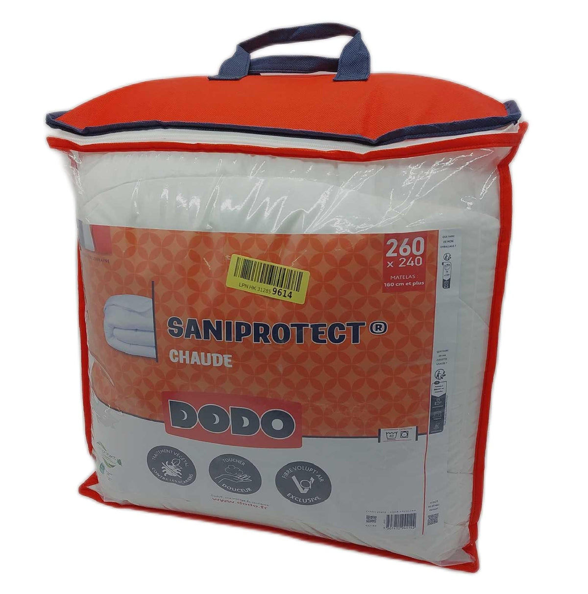 Dodo warme Bettdecke Saniprotect 240 x 260 cm Milbenschutz passend für zwei Personen